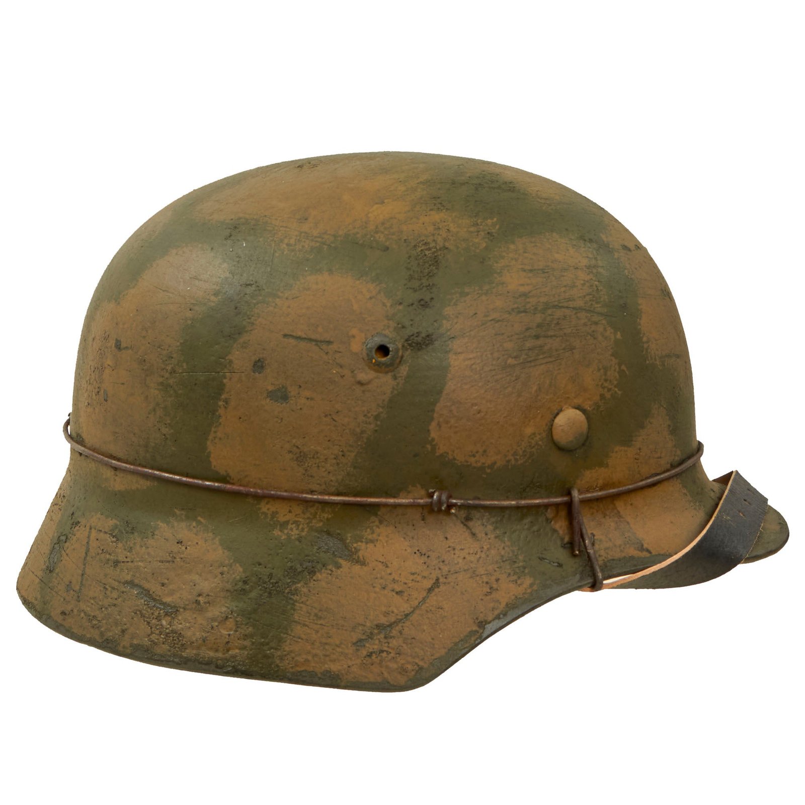 German WWII Reproduction M35 II SS PanzerKorp Battle of Kursk "Turtle Shell" Camouflage Helmet