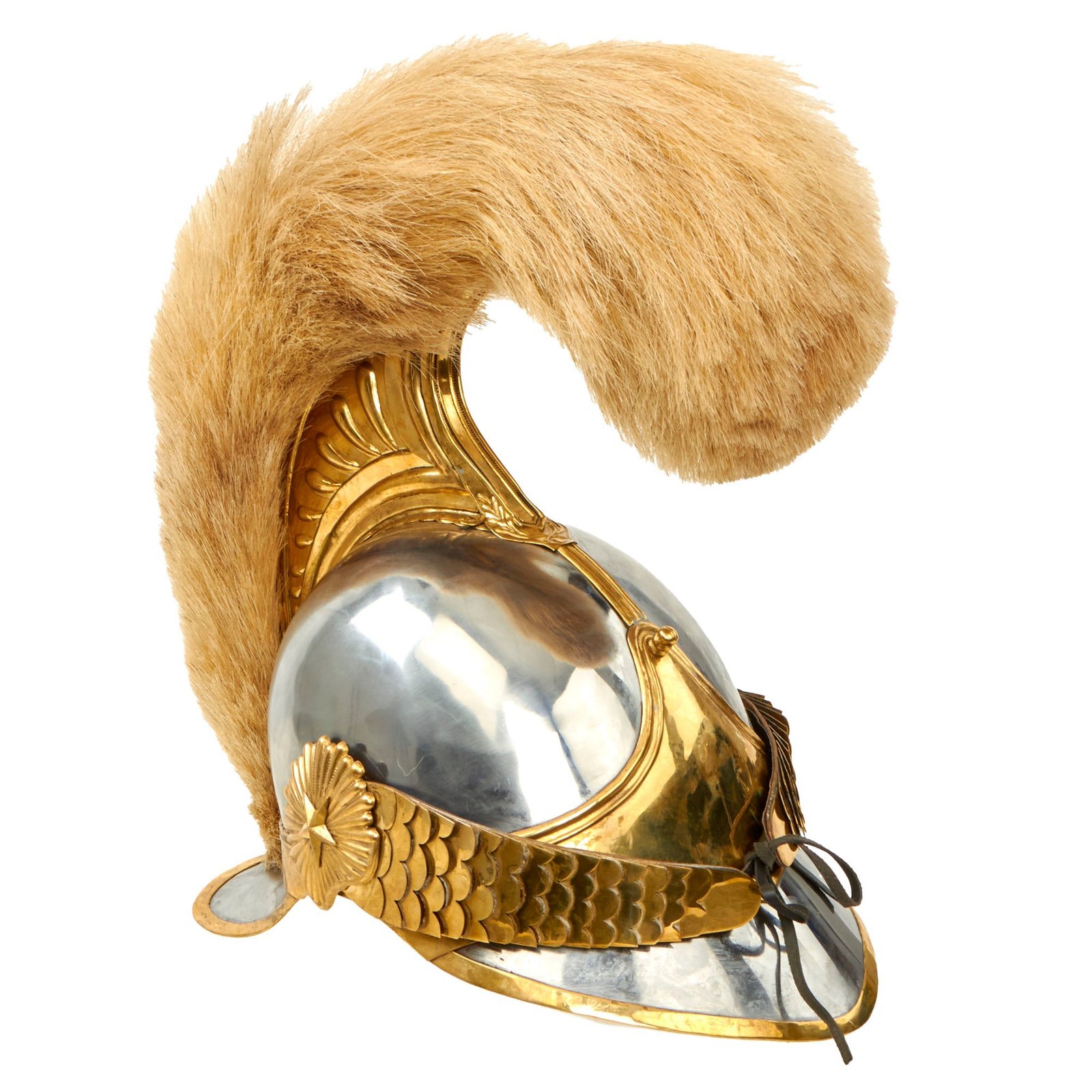Buy Napoleonic First French Empire Era Carabinier Officer Helmet with White Plume | Original Firearms Antique For Sale