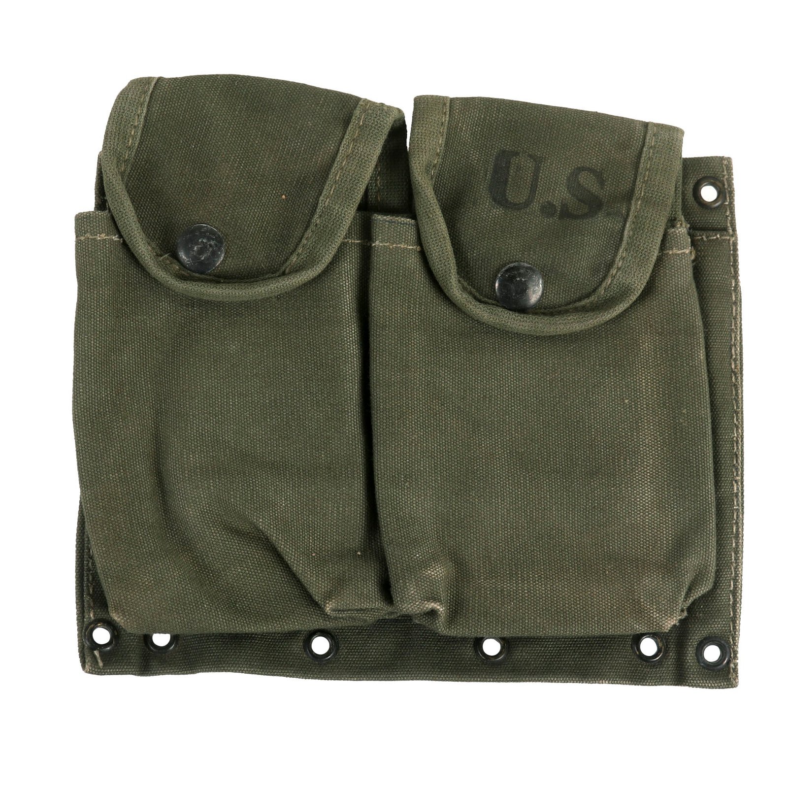Buy Original U.S. Manufactured ARVN Army of the Republic of Vietnam M14 Double Magazine Pouch With Belt Loops - Version Without Pistol Belt Wire Hangers | Original Firearms Antique For Sale