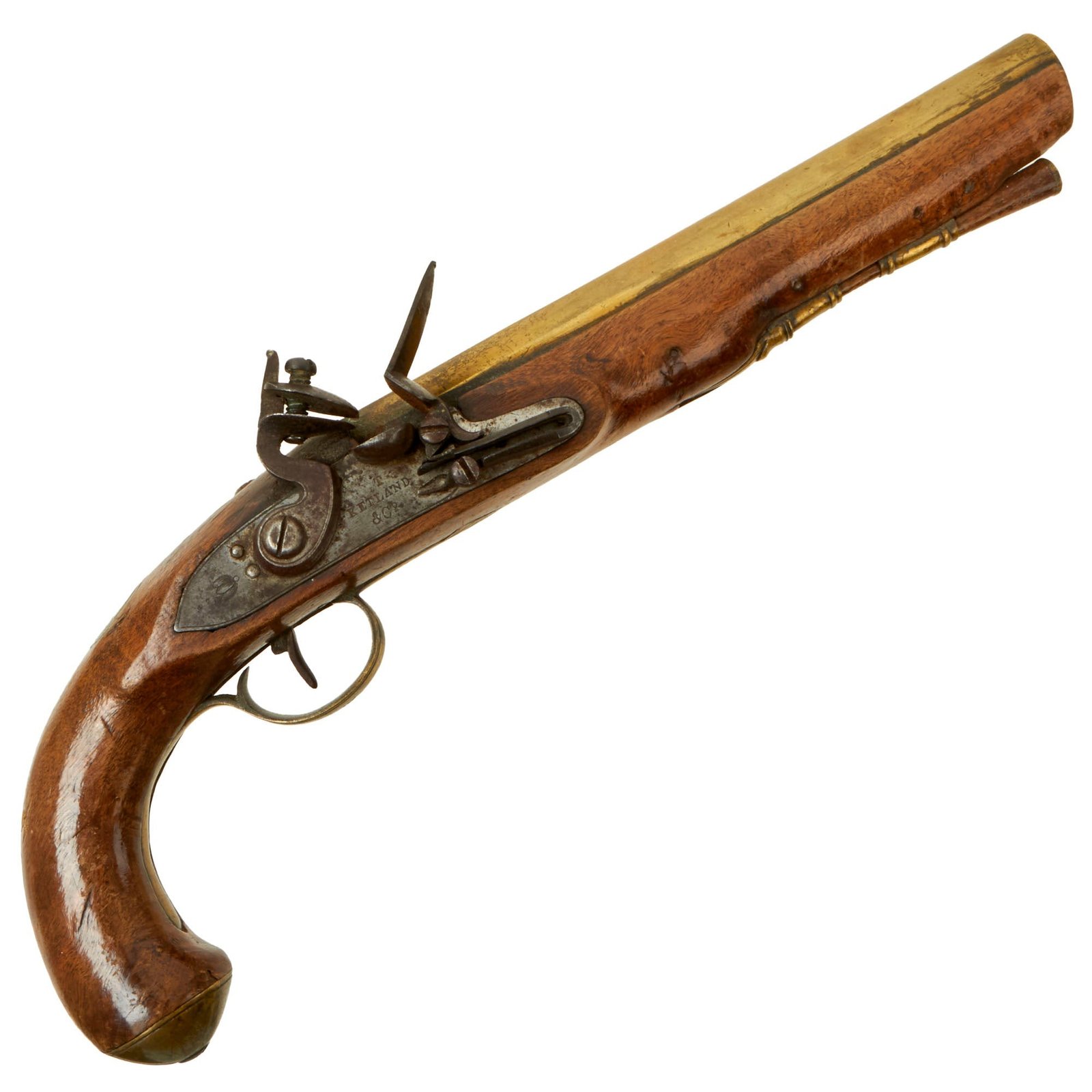 Buy Original British North American Brass Barrel Fur-Trade Flintlock Pistol by Thomas Ketland & Co. - Circa 1813 | Original Firearms Antique For Sale