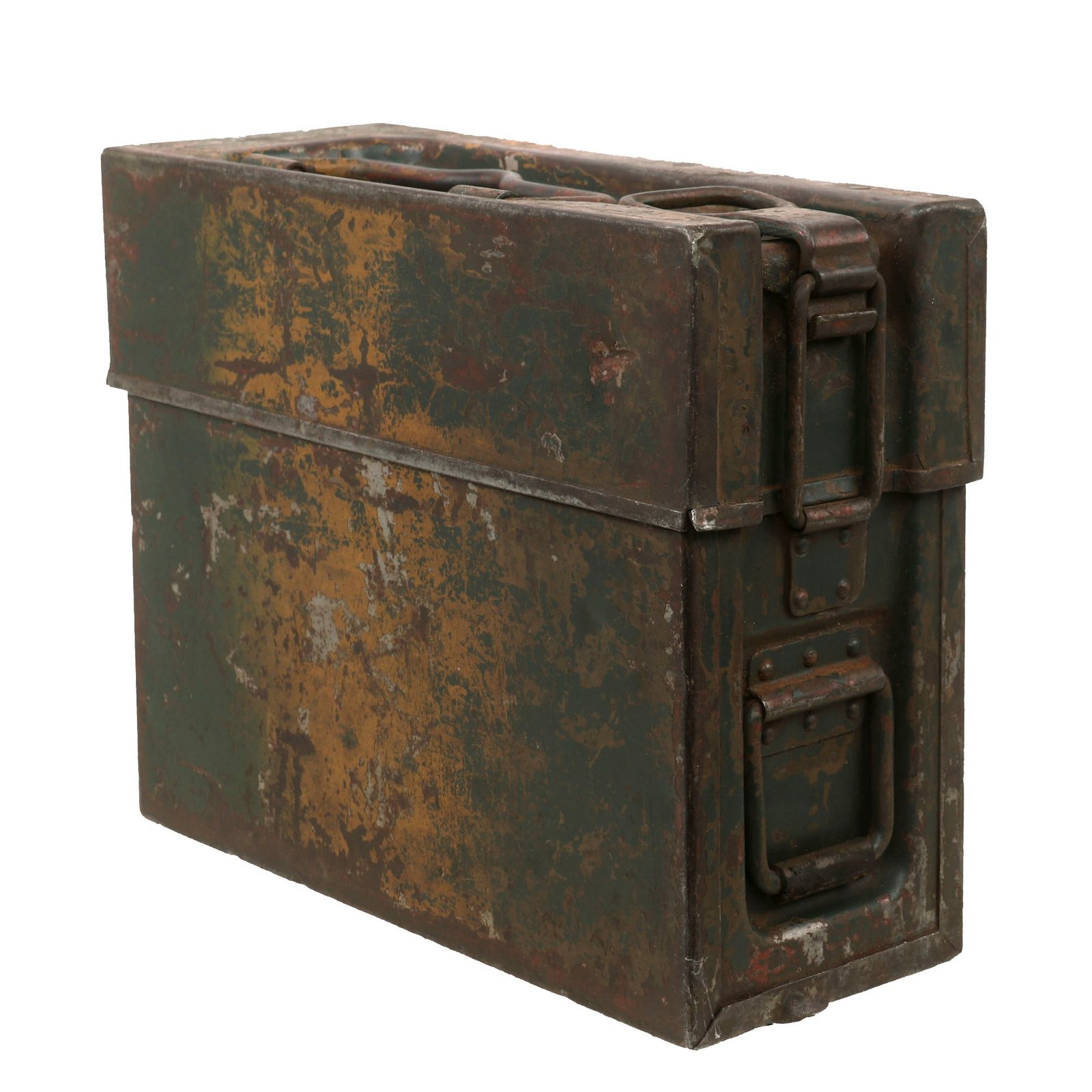Buy Original WWII German MG-13 Magazine Box with Original Factory Applied Three-Color Normandy Camo Scheme | Original Firearms Antique For Sale