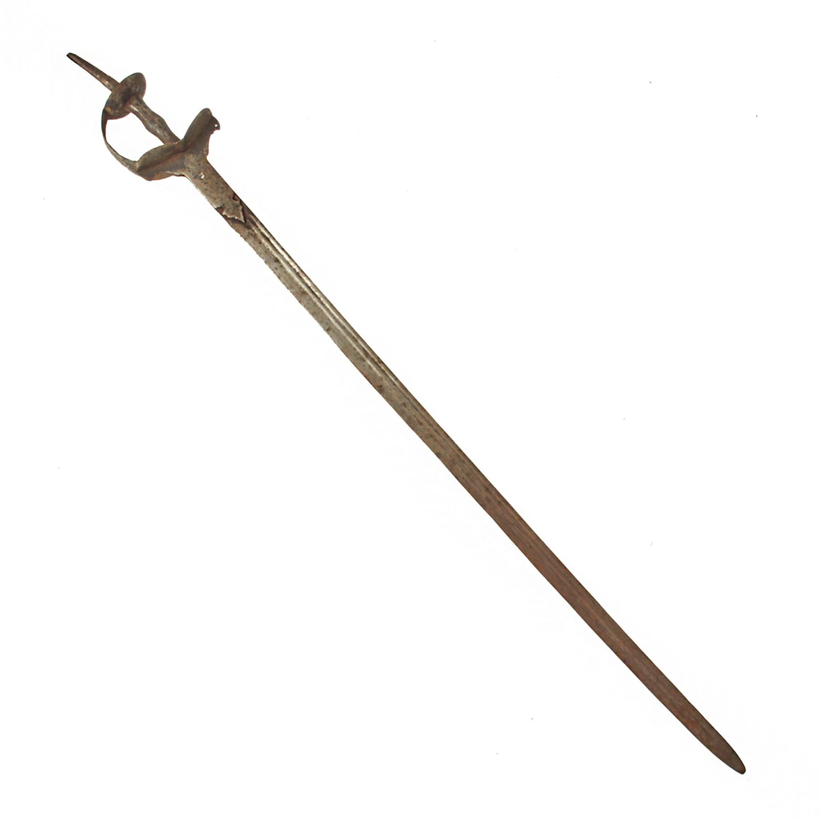 Buy Original 17th Century Indian Maratha Empire Firangi / Khanda Rajput Warrior Battle Sword with Marked Blade | Original Firearms Antique For Sale