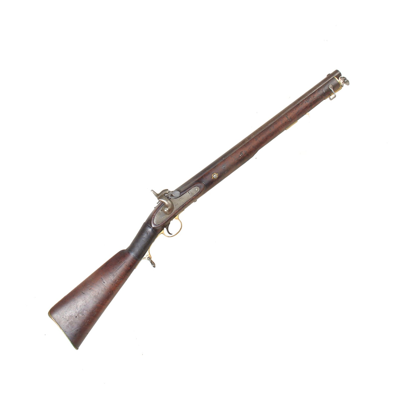 Buy Original British East India Company 13th Irregular Cavalry Percussion Saddle Ring Carbine with Leather Grip Wrap | Original Firearms Antique For Sale