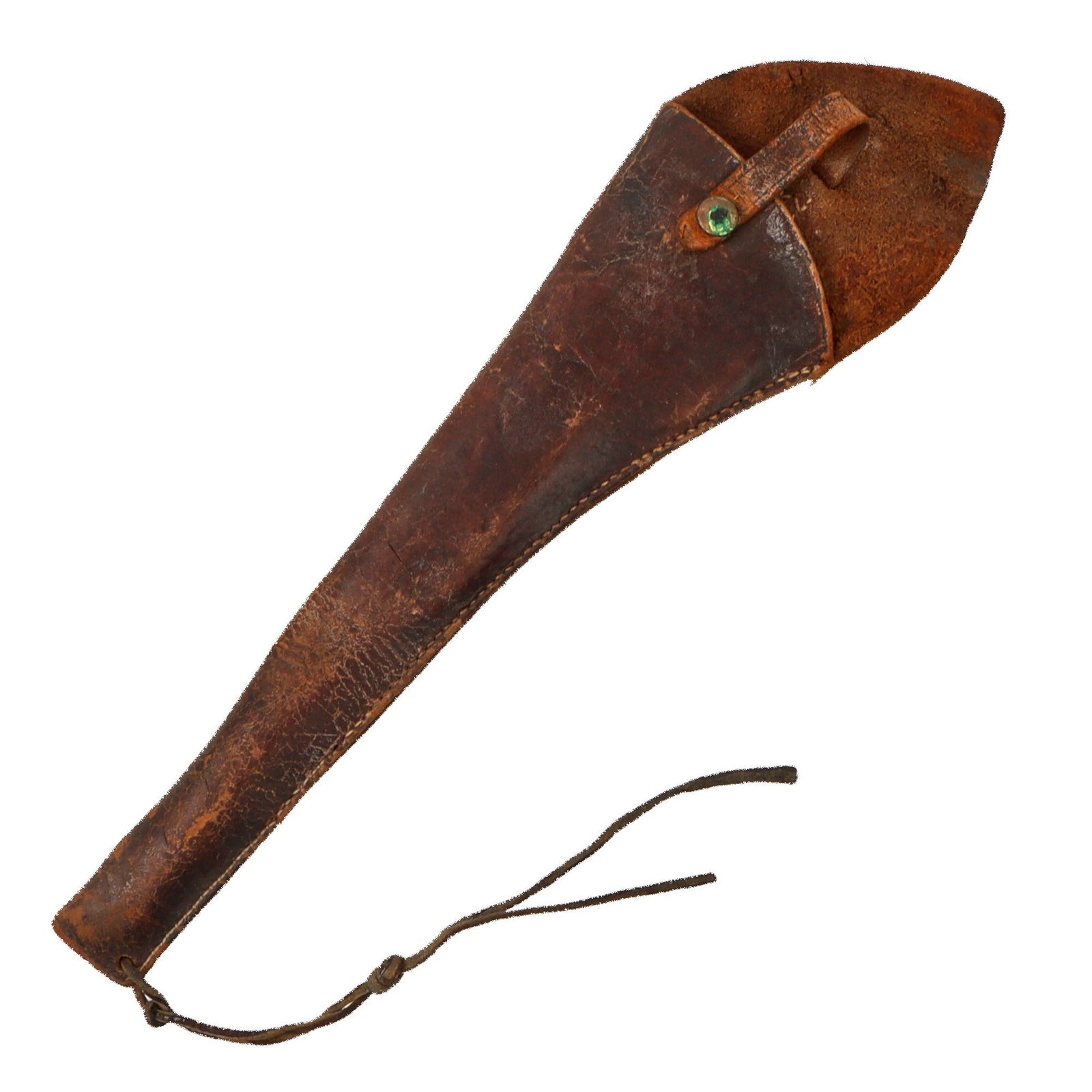 Original British Victorian Extremely Long Revolver Holster for Bladed Revolver - Named “Bill Talhurst”