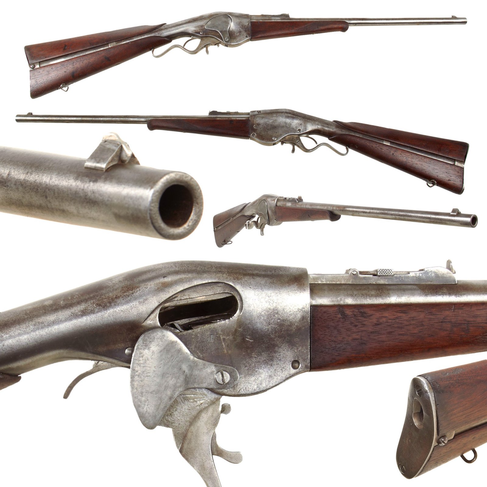 Original U.S. Evans 1877 New Model .44 Caliber Repeating Carbine with Fabricated Ejection Port Cover - 28 Round Magazine