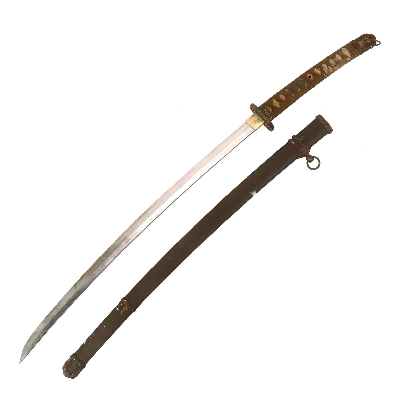 Buy Original WWII Japanese Army Officer Type 98 Shin-Gunto Katana Sword with Steel Scabbard | Original Firearms Antique For Sale