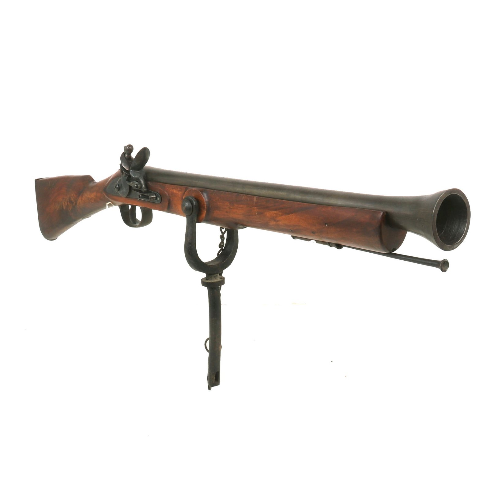 Buy Original British Iron Barrel 15 Bore Flintlock Naval Blunderbuss Swivel Gun by Marked to EIC and Convict Ship WOODFORD - circa 1820 | Original Firearms Antique For Sale