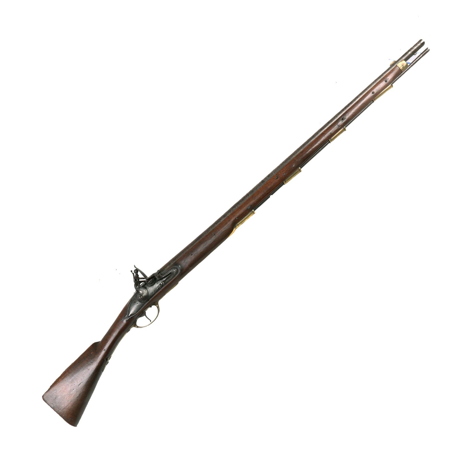 Buy Original Danish - Norwegian Model 1774 Flintlock Infantry Long Musket with Iron Ramrod - Unaltered - Circa 1785 | Original Firearms Antique For Sale