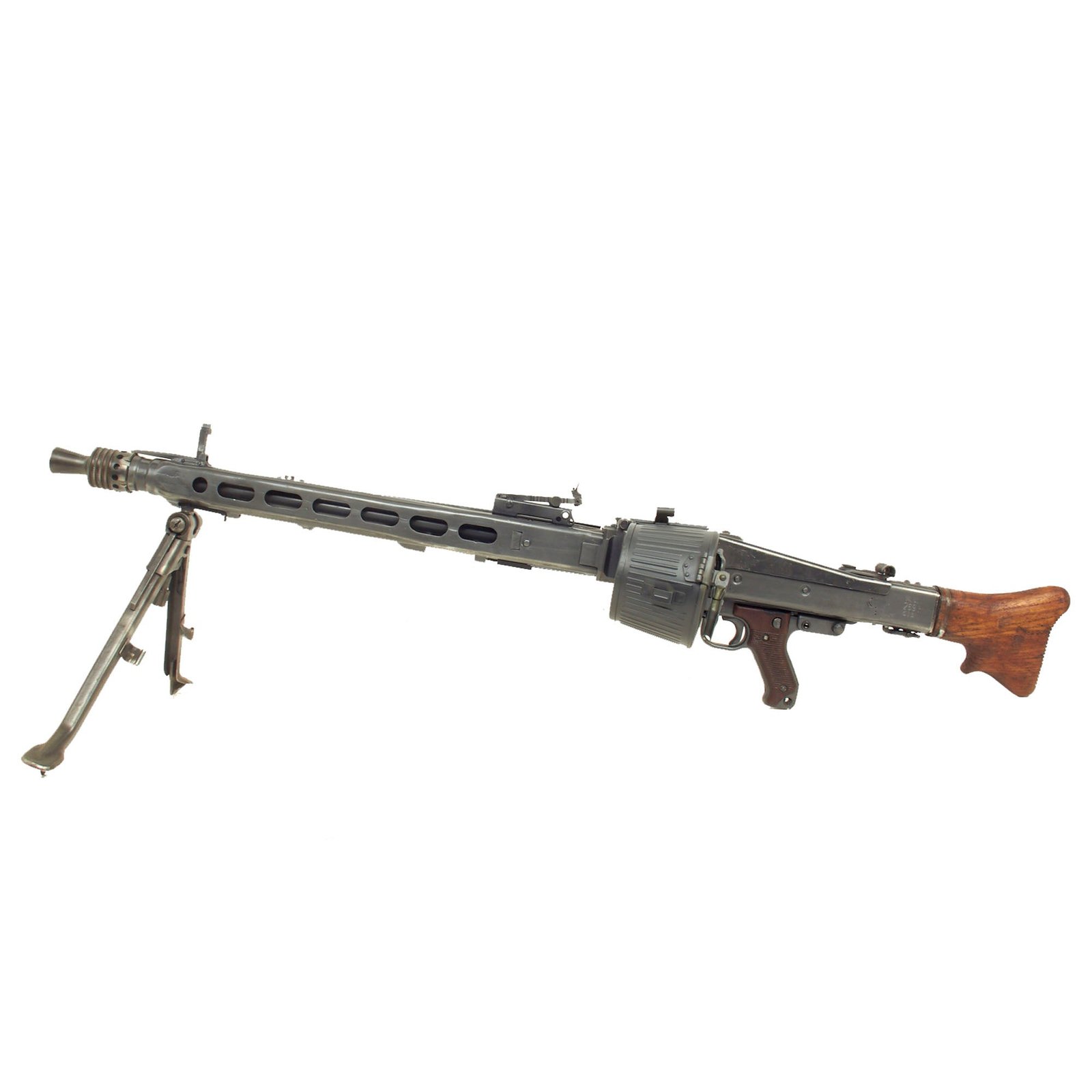 Buy Original German WWII MG 42 Display Machine Gun by Gustloff-Werke with Belt Drum & Bipod - made in 1944 | Original Firearms Antique For Sale