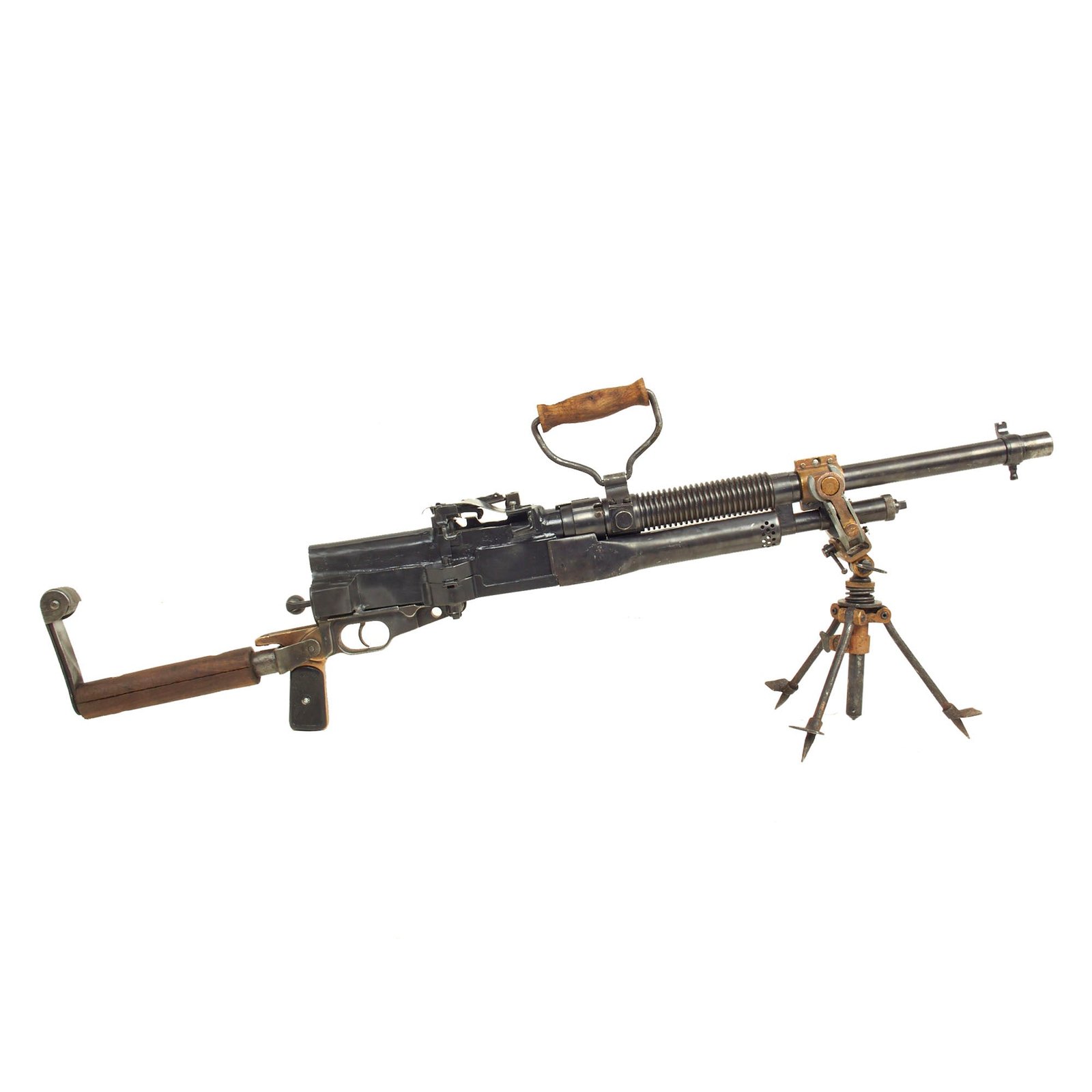 Buy Original British WWI Hotchkiss .303 Portative Display LMG made with Demilled Receiver Parts - Tripod, Shoulder Stock & Carry Handle | Original Firearms Antique For Sale