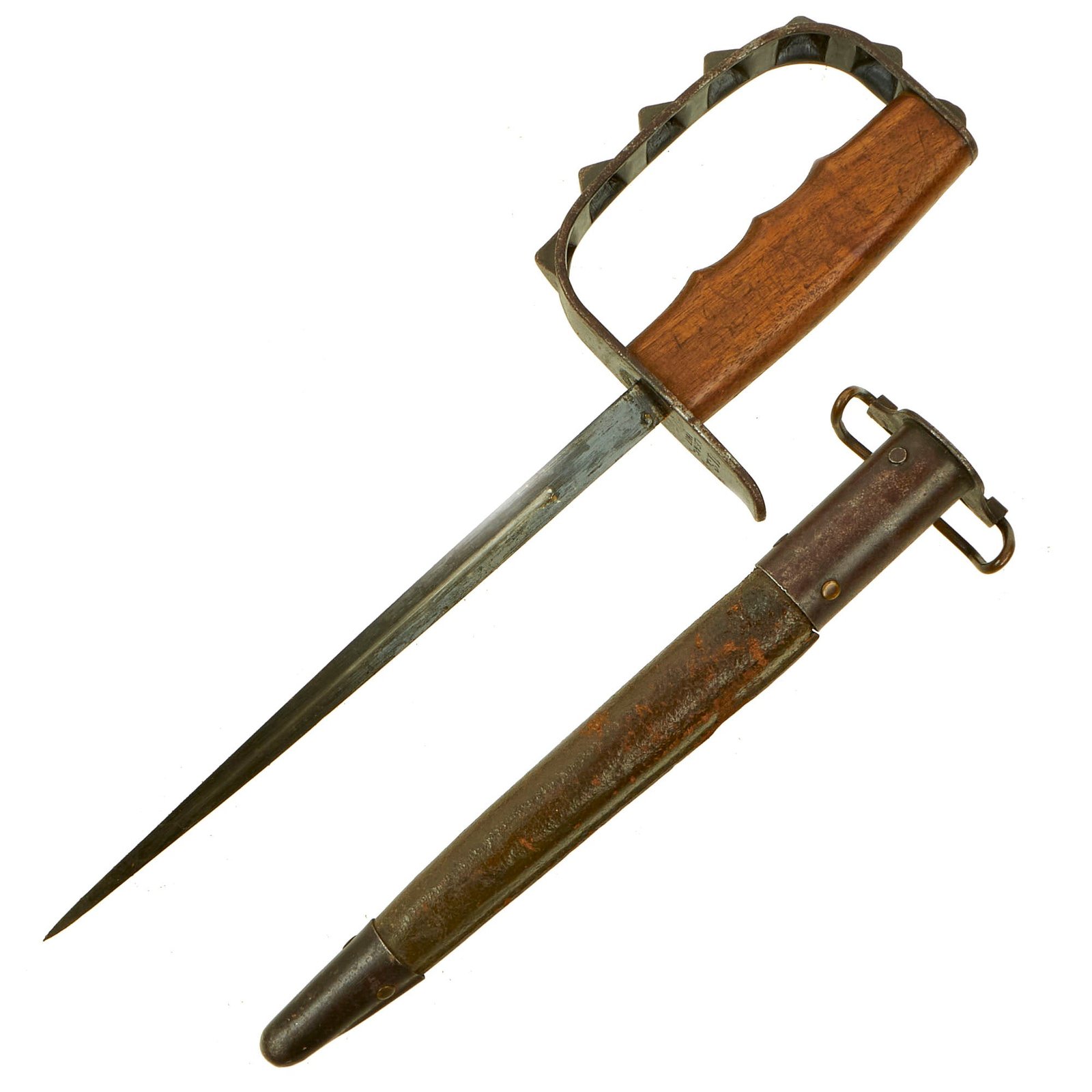 Buy Original U.S. WWI M1917 Trench Knife by L.F. & C. dated 1917 with Scabbard by Jewell dated 1918 | Original Firearms Antique For Sale