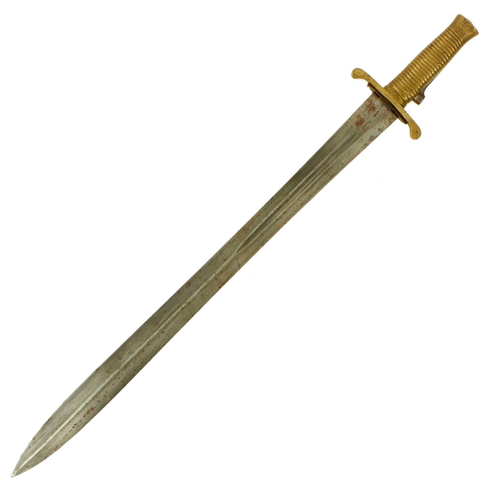 Buy Original British Second Pattern P-1848 Brunswick Rifle Bayonet By Enfield dated 1849 with CSA Marking | Original Firearms Antique For Sale