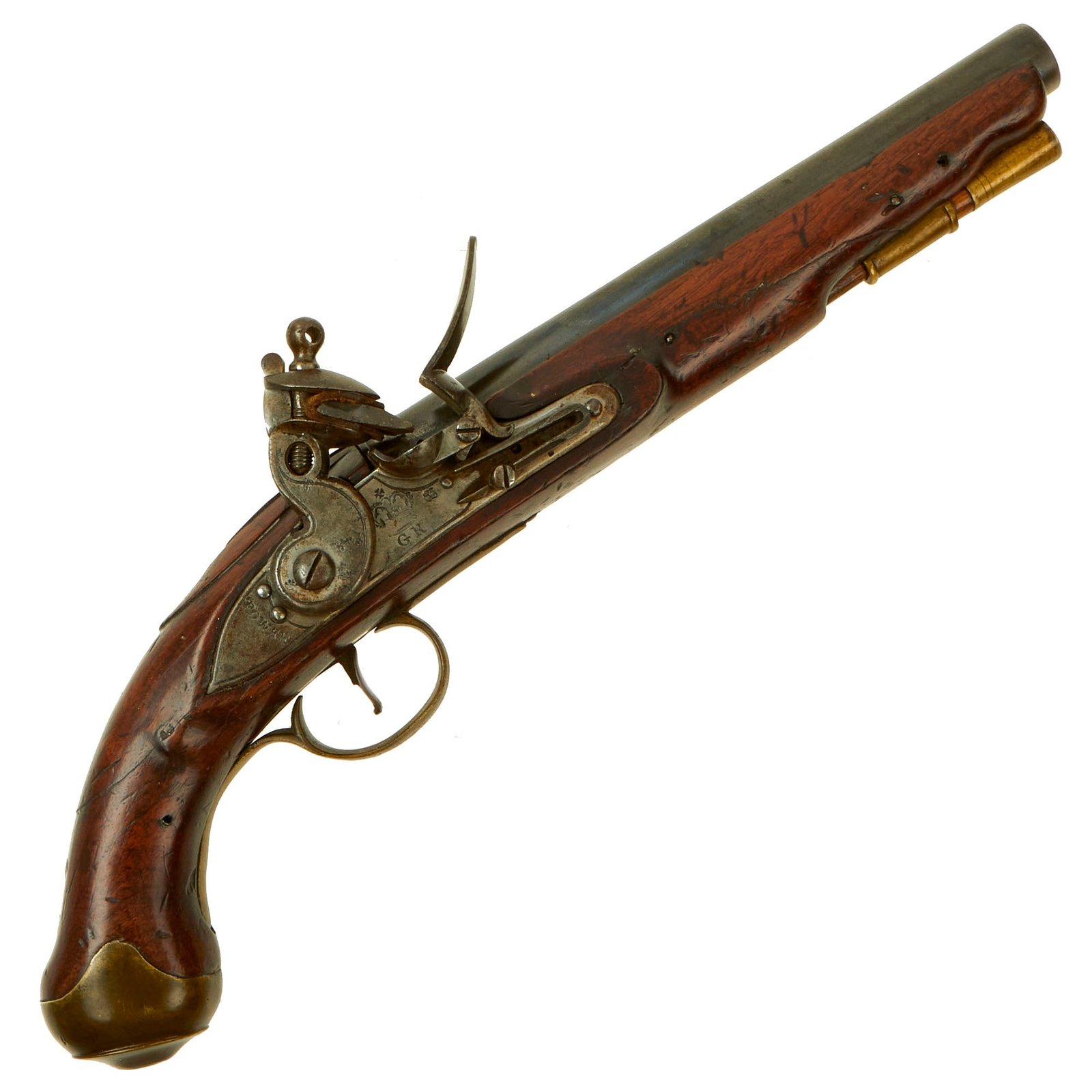 Buy Original British Napoleonic P-1796 Light Dragoon Flintlock Pistol Marked to the 16th Light Dragoons - Waterloo Participant | Original Firearms Antique For Sale