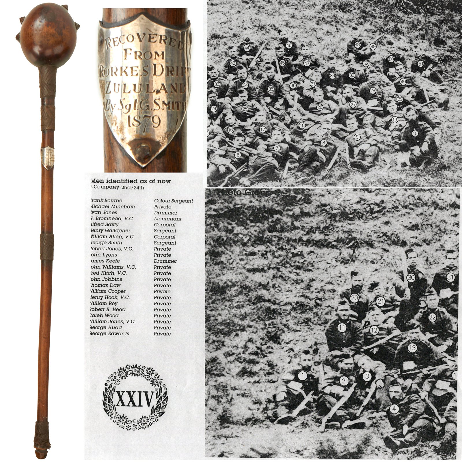 Buy Original Anglo-Zulu War Battle of Rorke’s Drift Knobkerrie War Club Recovered by Sergeant George Smith, B Company, 2nd Battalion, 24th Regiment of Foot in 1879 | Original Firearms Antique For Sale