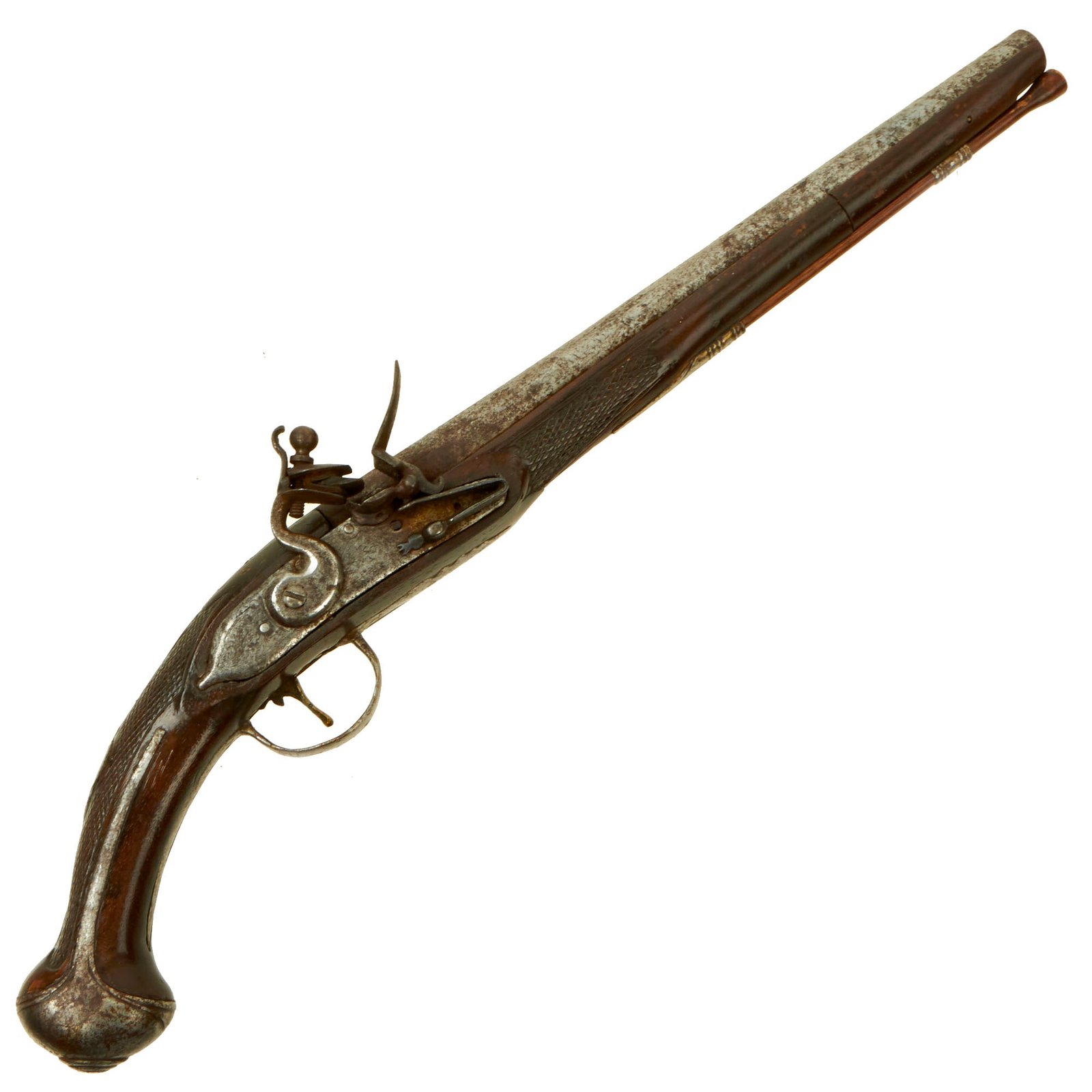 Buy Original 19th Century Ottoman Turkish Flintlock Pistol with Steel Mounts - circa 1820 | Original Firearms Antique For Sale