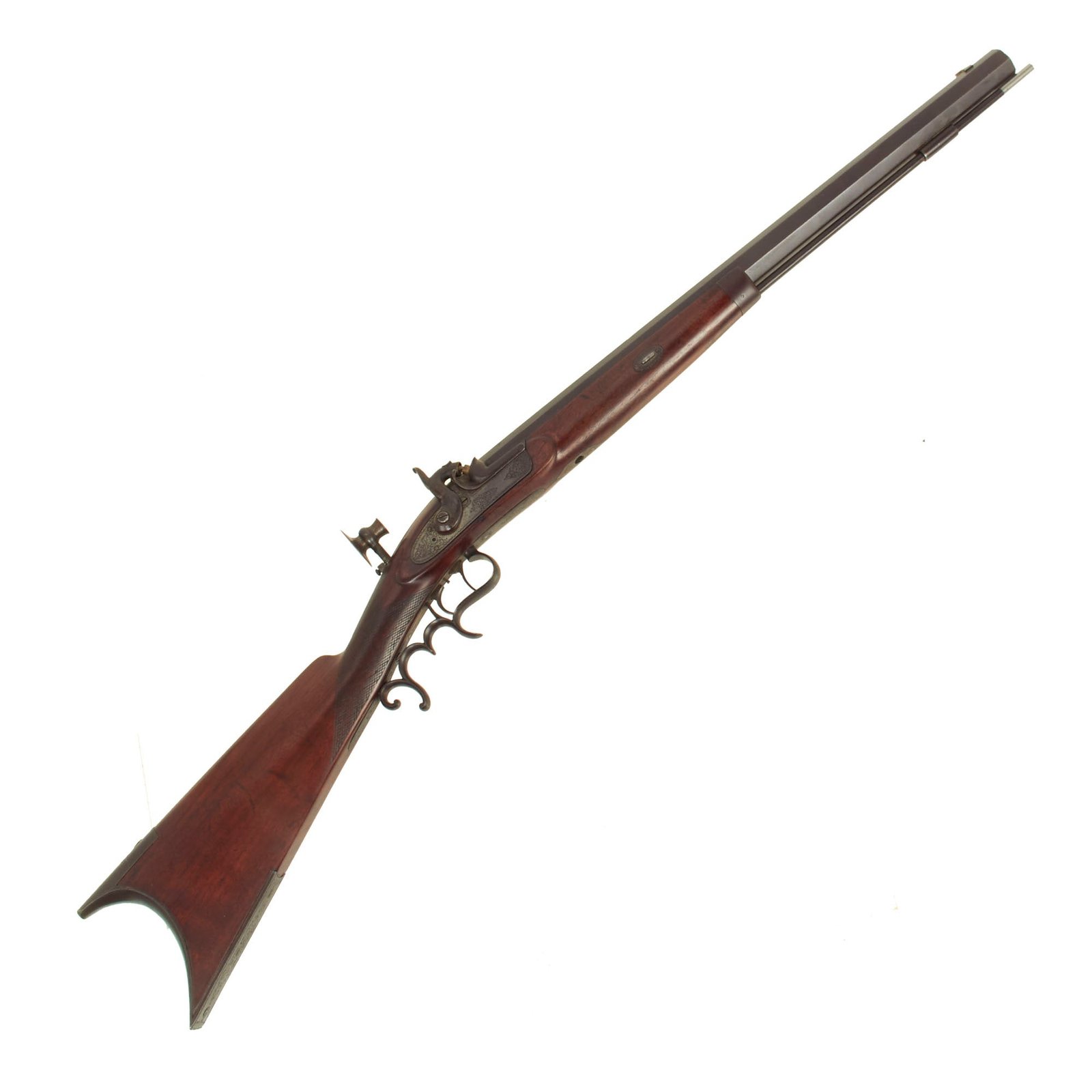 Buy Original U.S. Civil War Era High End Percussion Target Rifle by Frederick Wassmann with Set Trigger - circa 1860 | Original Firearms Antique For Sale