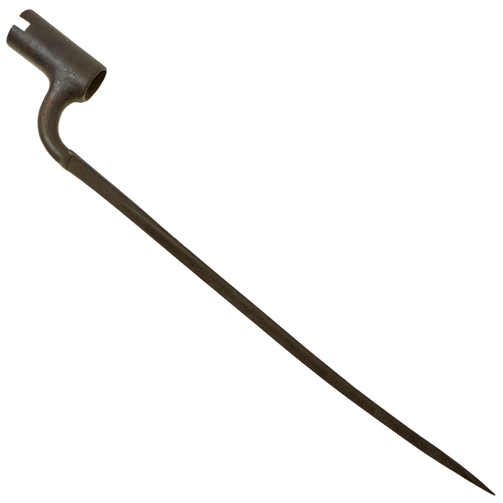 Buy Original British Pattern 1768 Brown Bess Bayonet Marked Hadley with Cypher - Modified | Original Firearms Antique For Sale
