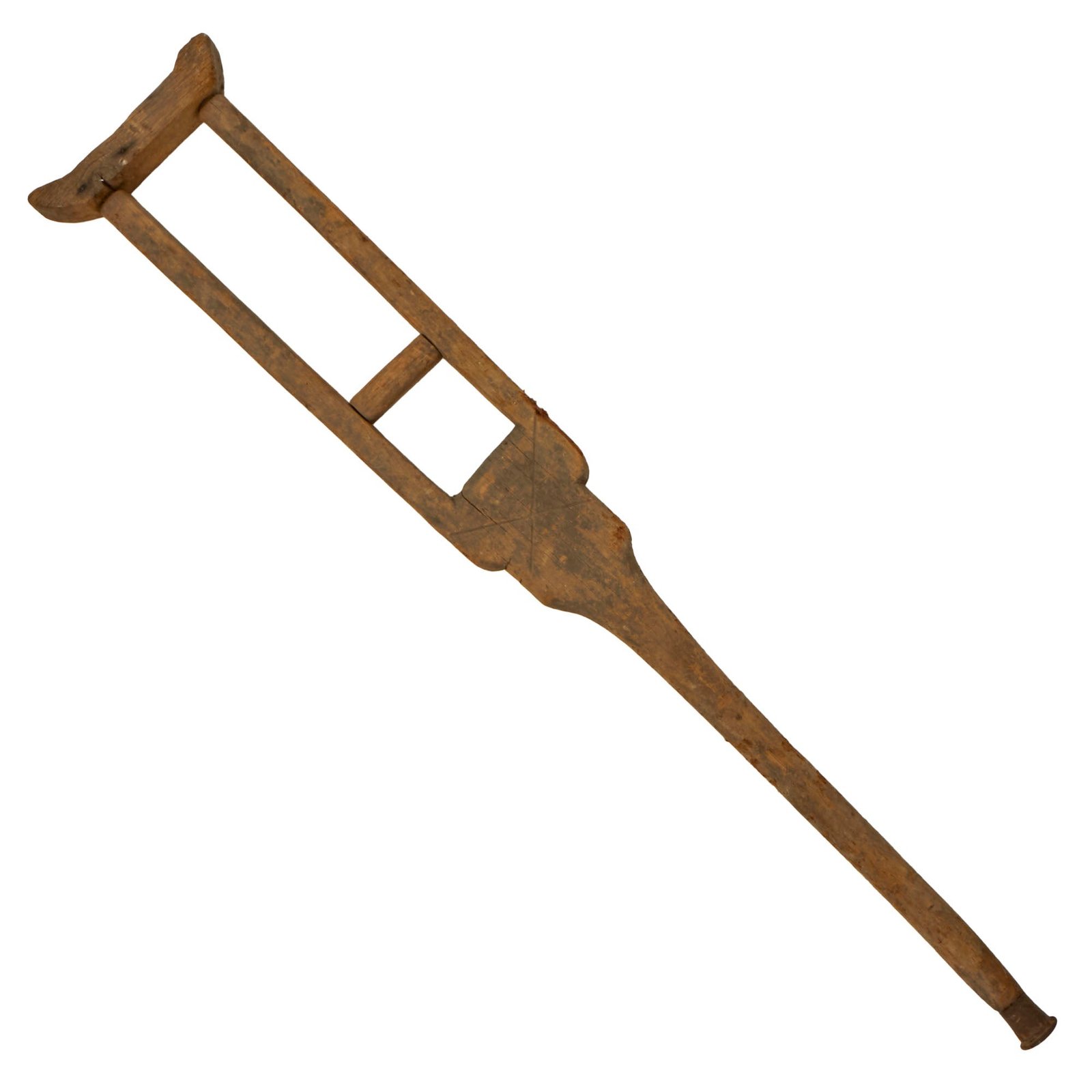 Buy Original U.S. Civil War Wooden Medical Crutch of Crude Period Construction - 48” Long | Original Firearms Antique For Sale