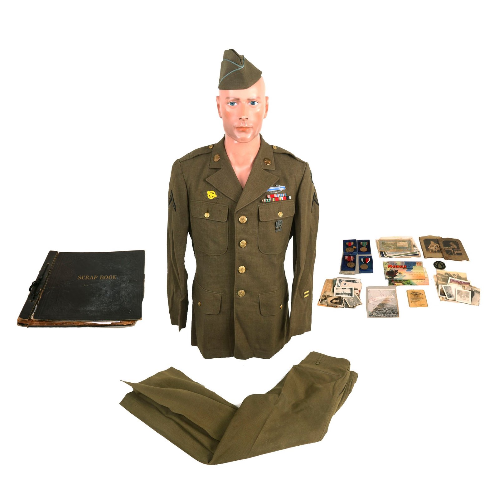 Buy Original U.S. WWII 89th Division Uniform & Scrapbook Grouping - 354th Infantry Regiment - Great Ephemera | Original Firearms Antique For Sale