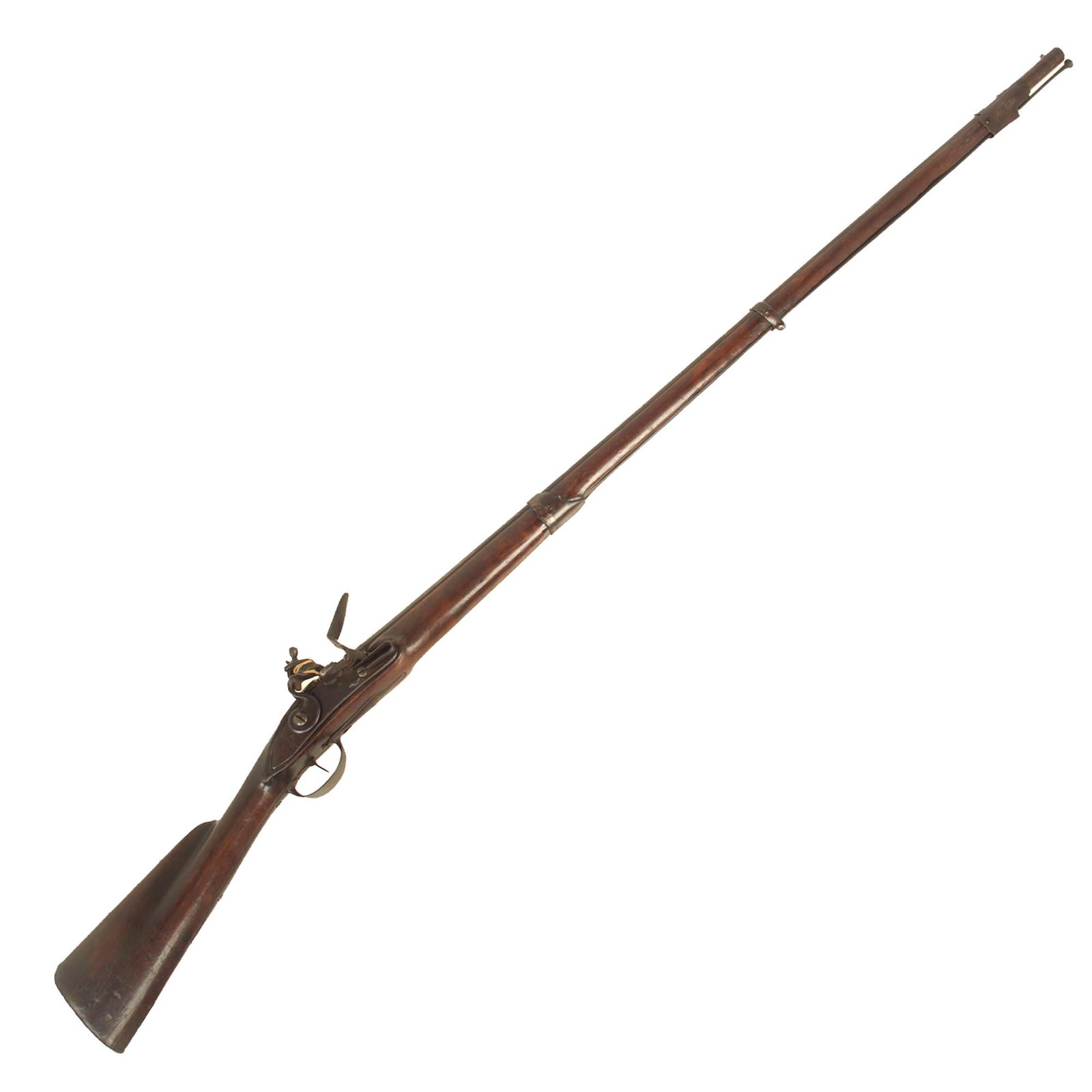Buy Original Scarce French and Indian & U.S. Revolutionary Wars Era French M-1754 Charleville Flintlock Musket with American Replaced Stock | Original Firearms Antique For Sale