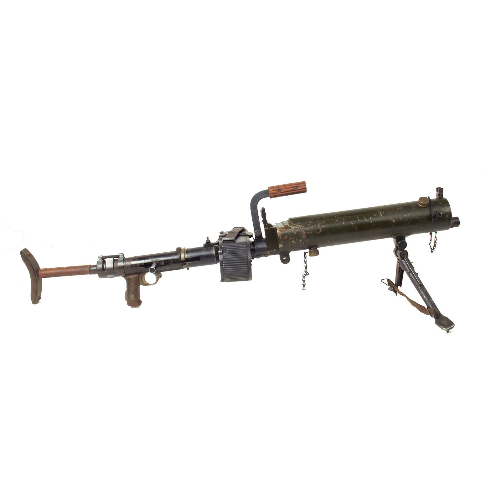 Buy Original German WWII Rheinmetall Romanian ST-61 MG 15 Water Cooled Display Gun with Saddle Drum Magazine & Shoulder Stock | Original Firearms Antique For Sale