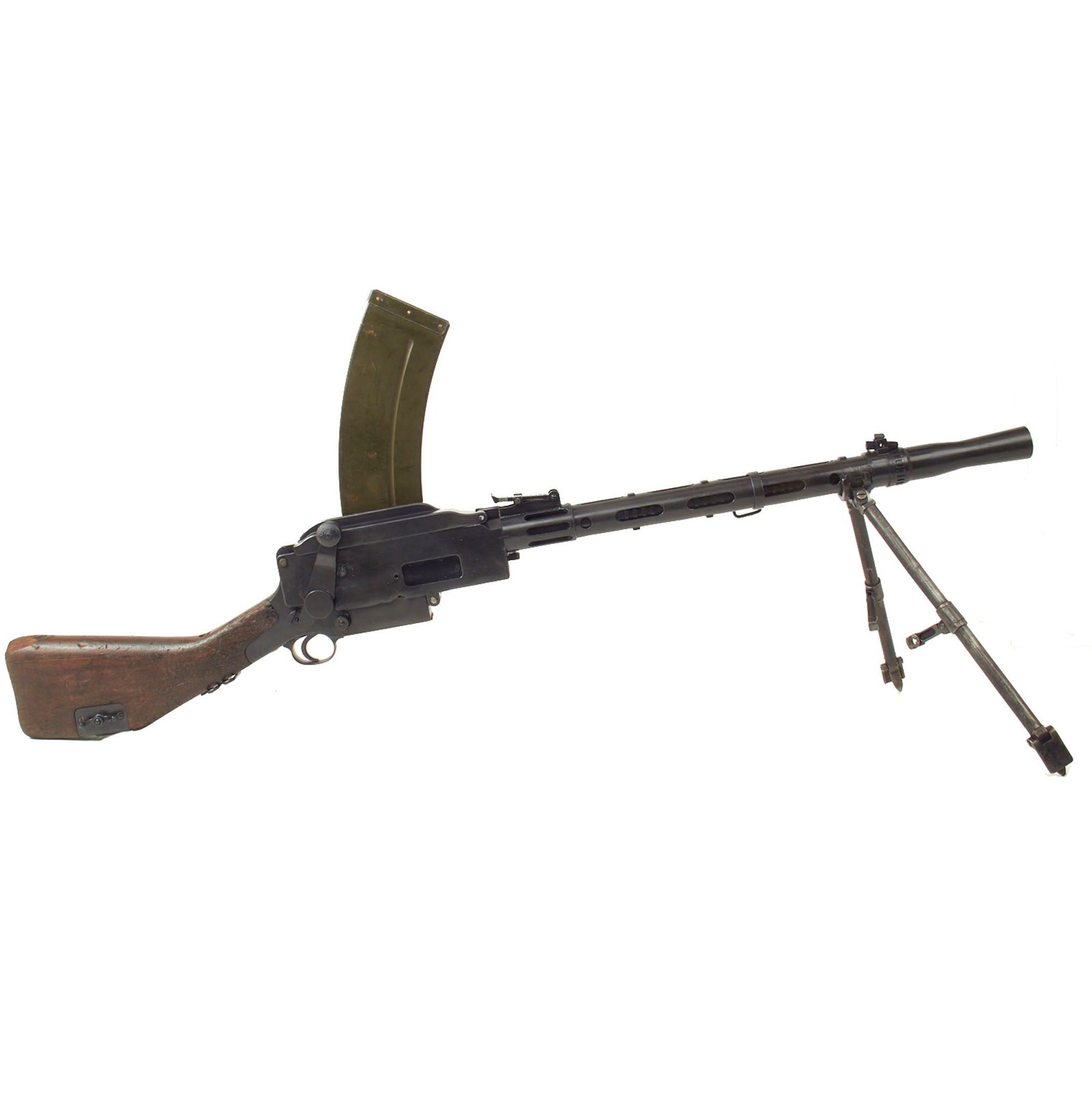 Buy Original WWII Danish Madsen Display Light Machine Gun with Magazine - No. 35 | Original Firearms Antique For Sale