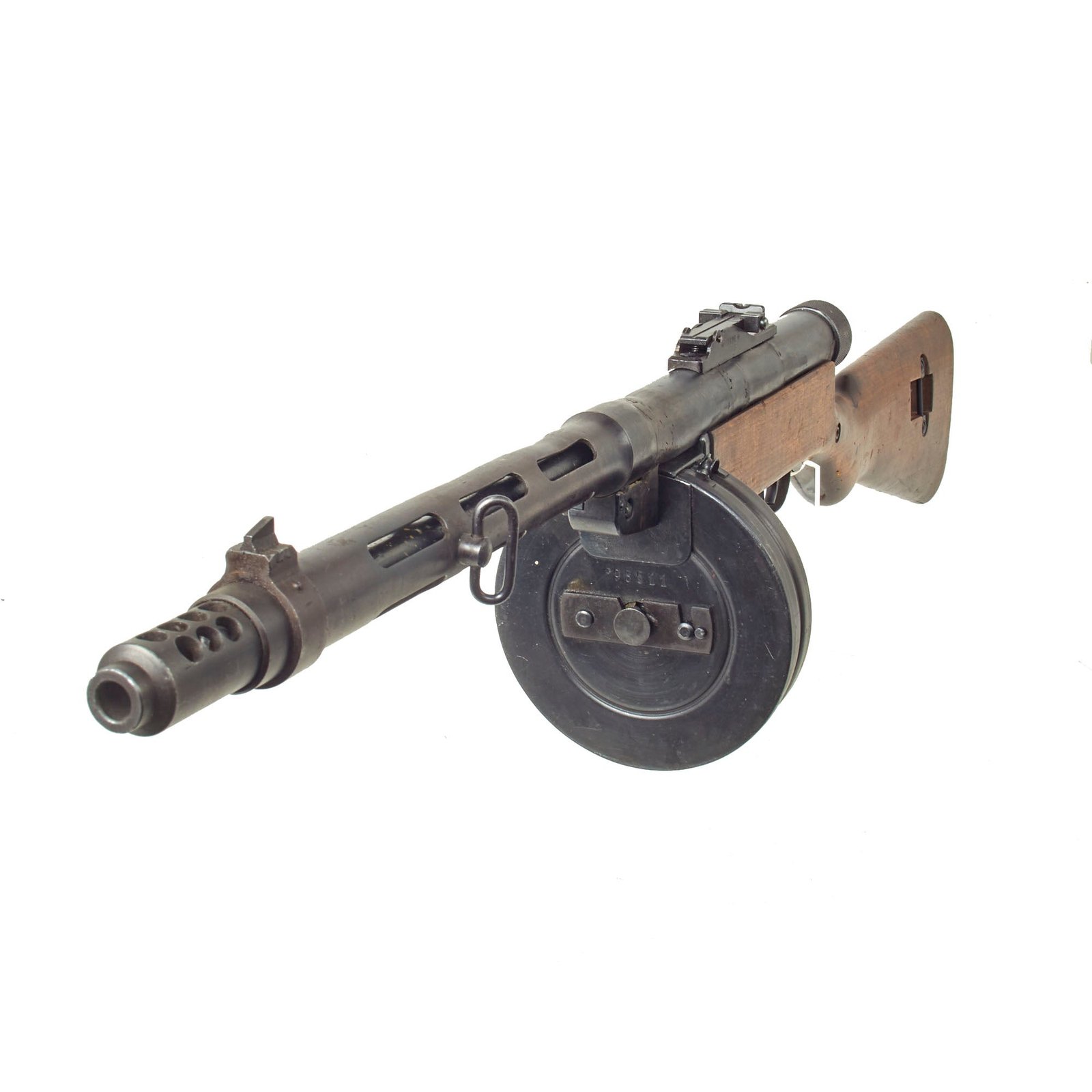 Buy Original Finnish WWII Suomi KP/-31 M31 9mm Display SMG with Drum Magazine - Serial 6463 | Original Firearms Antique For Sale