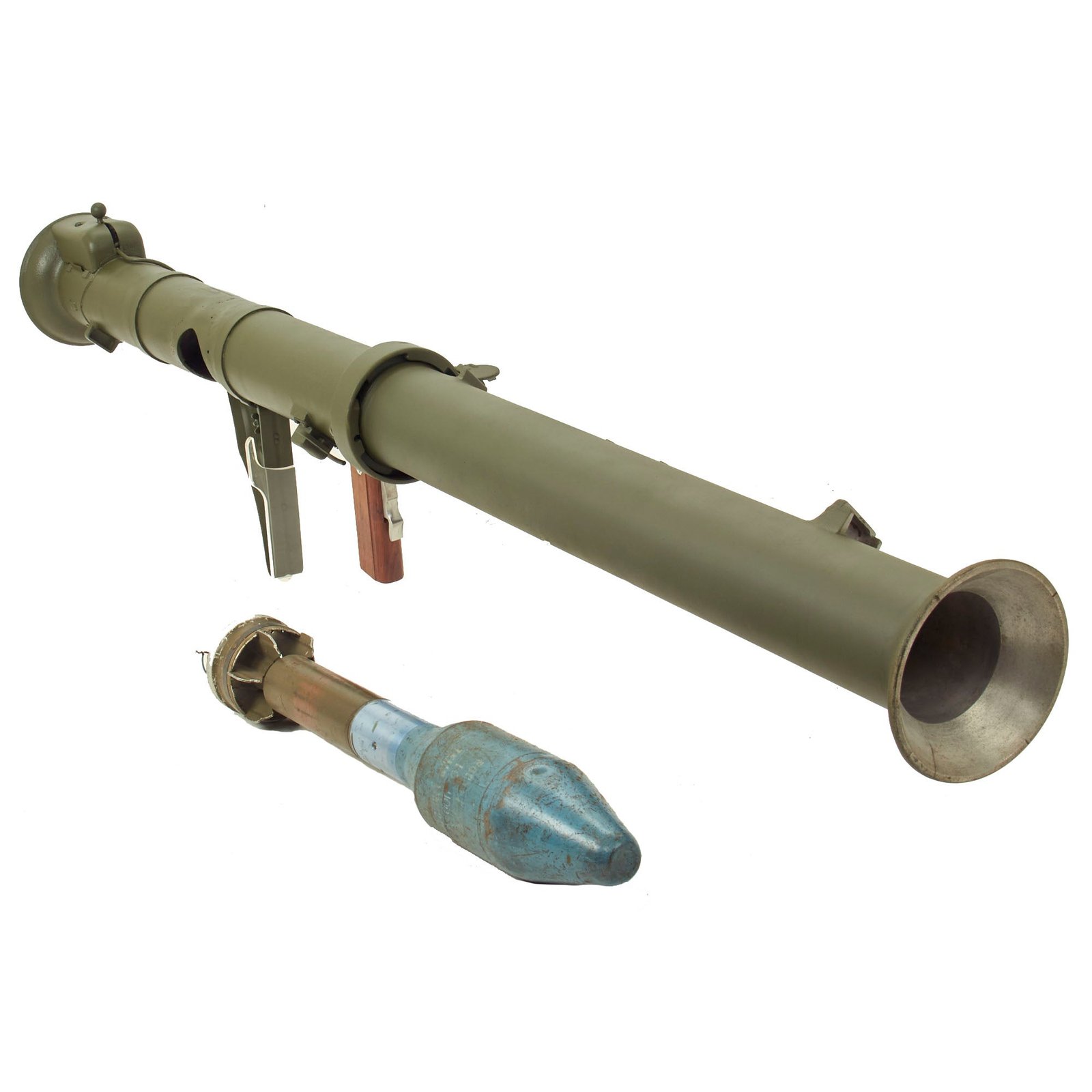 Buy Original U.S. Vietnam War Era M20 A1B1 3.5 Inch Super Bazooka Rocket Launcher with INERT 1953 Dated Practice Round | Original Firearms Antique For Sale