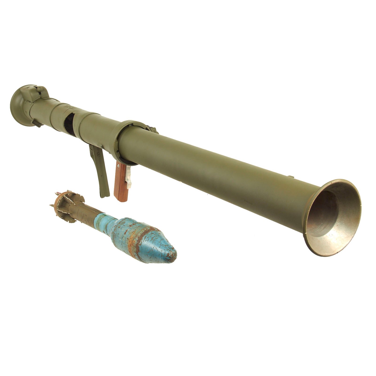 Buy Original U.S. M20 A1 B1 3.5 Inch Super Bazooka Inert Rocket Launcher with 1945 Dated Practice Rocket - Serial 275077 | Original Firearms Antique For Sale