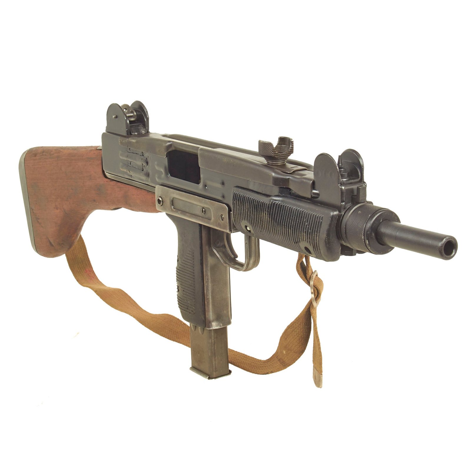 Buy Original Israeli Six-Day War UZI Display Submachine Gun dated 1961 with Wood Stock, Sling & Magazine - Serial 81911 | Original Firearms Antique For Sale