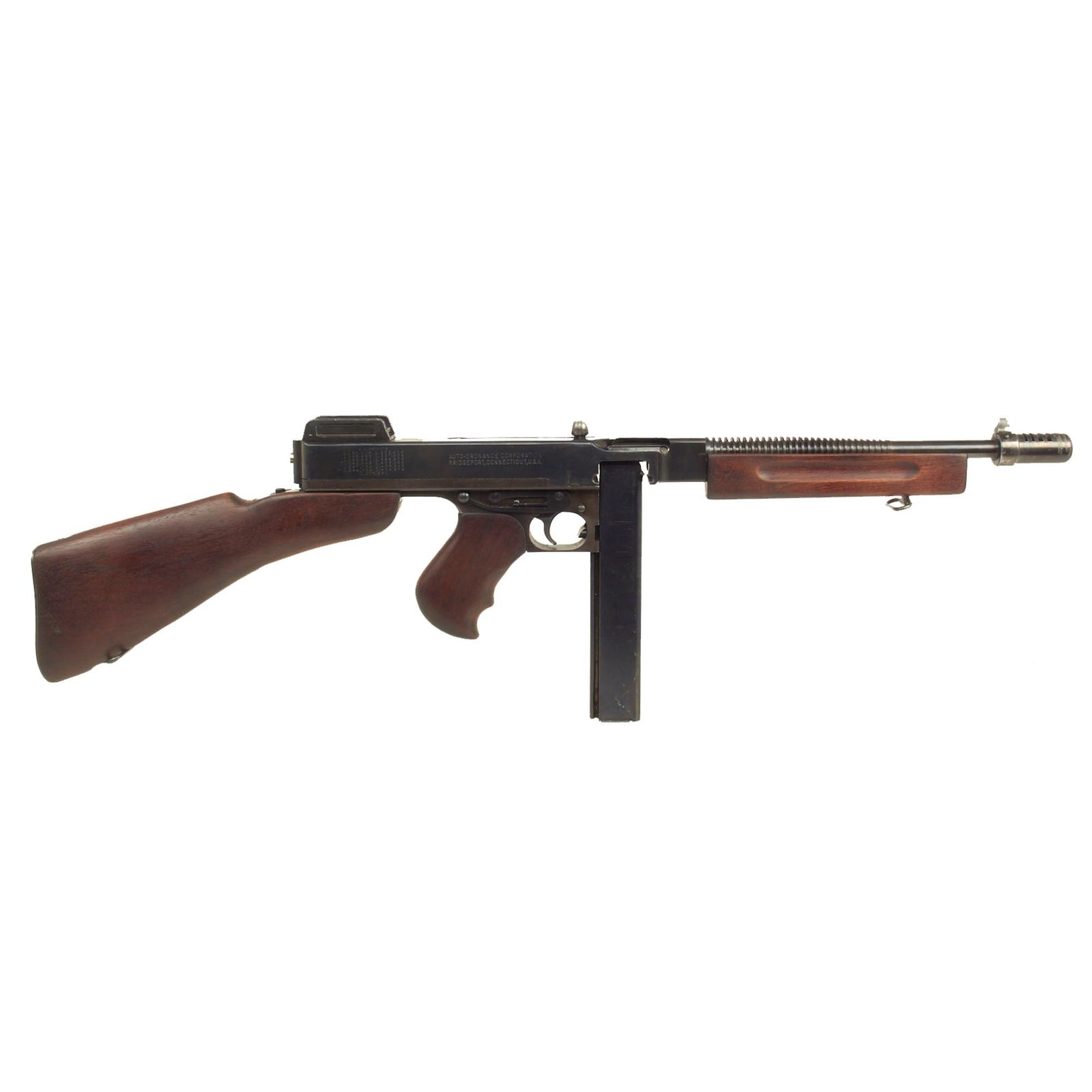Buy Original U.S. WWII Thompson M1928A1 Display Submachine Gun Serial NO.S-314270 - Original WW2 Parts | Original Firearms Antique For Sale