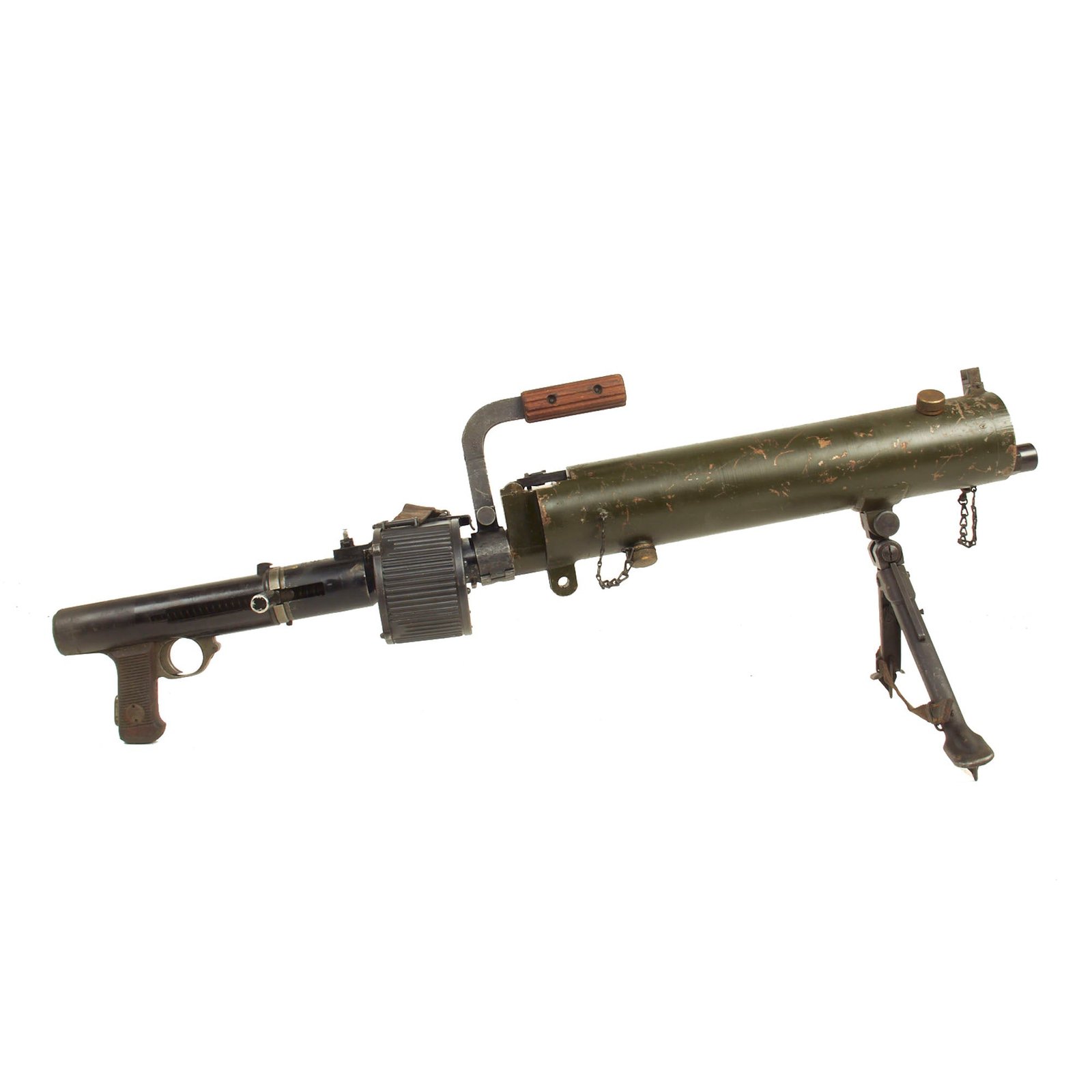 Buy Original German WWII Rheinmetall Romanian ST-61 MG 15 Water Cooled Display Gun with Saddle Drum Magazine - dated 1942 | Original Firearms Antique For Sale