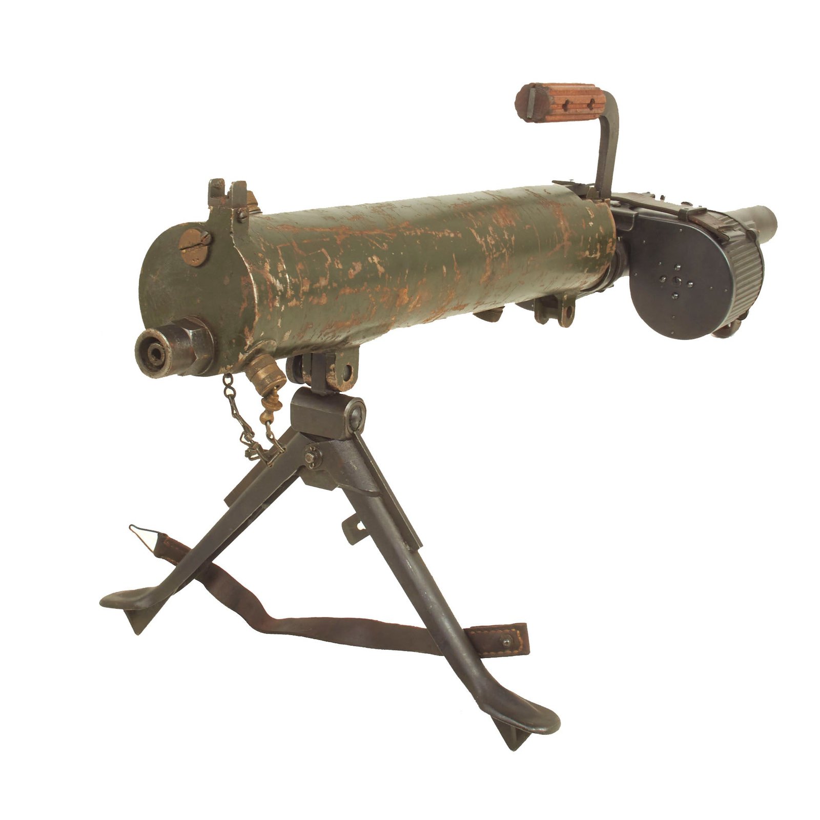 Buy Original German WWII Rheinmetall Romanian ST-61 MG 15 Water Cooled Display Gun with Saddle Drum Magazine - dated 1942 | Original Firearms Antique For Sale
