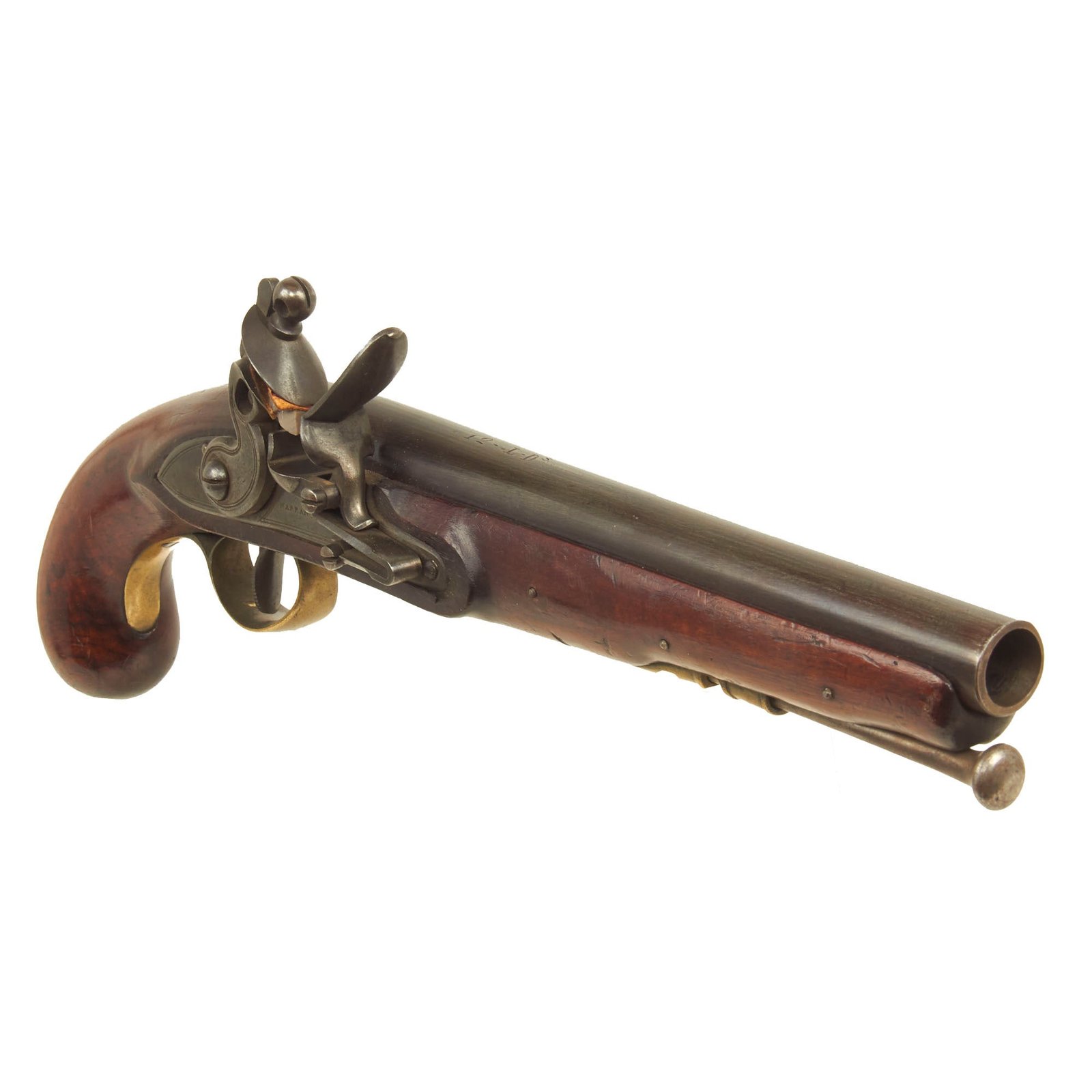 Buy Original British Napoleonic Private Purchase P-1796 Light Dragoon Flintlock Belt Pistol Marked to the 12th Light Dragoons - Waterloo Participant | Original Firearms Antique For Sale
