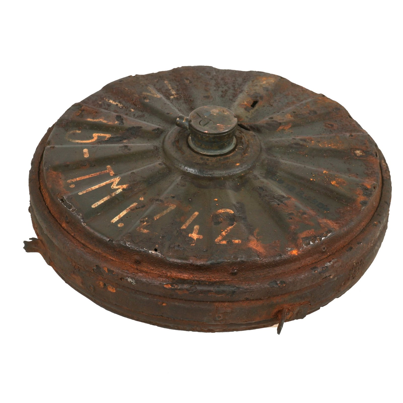 Buy Original German WWII Scarce 1943 Dated Anti-Tank Tellermine T.Mi.35 S Inert Mine with Fuse by Richard Rinker | Original Firearms Antique For Sale