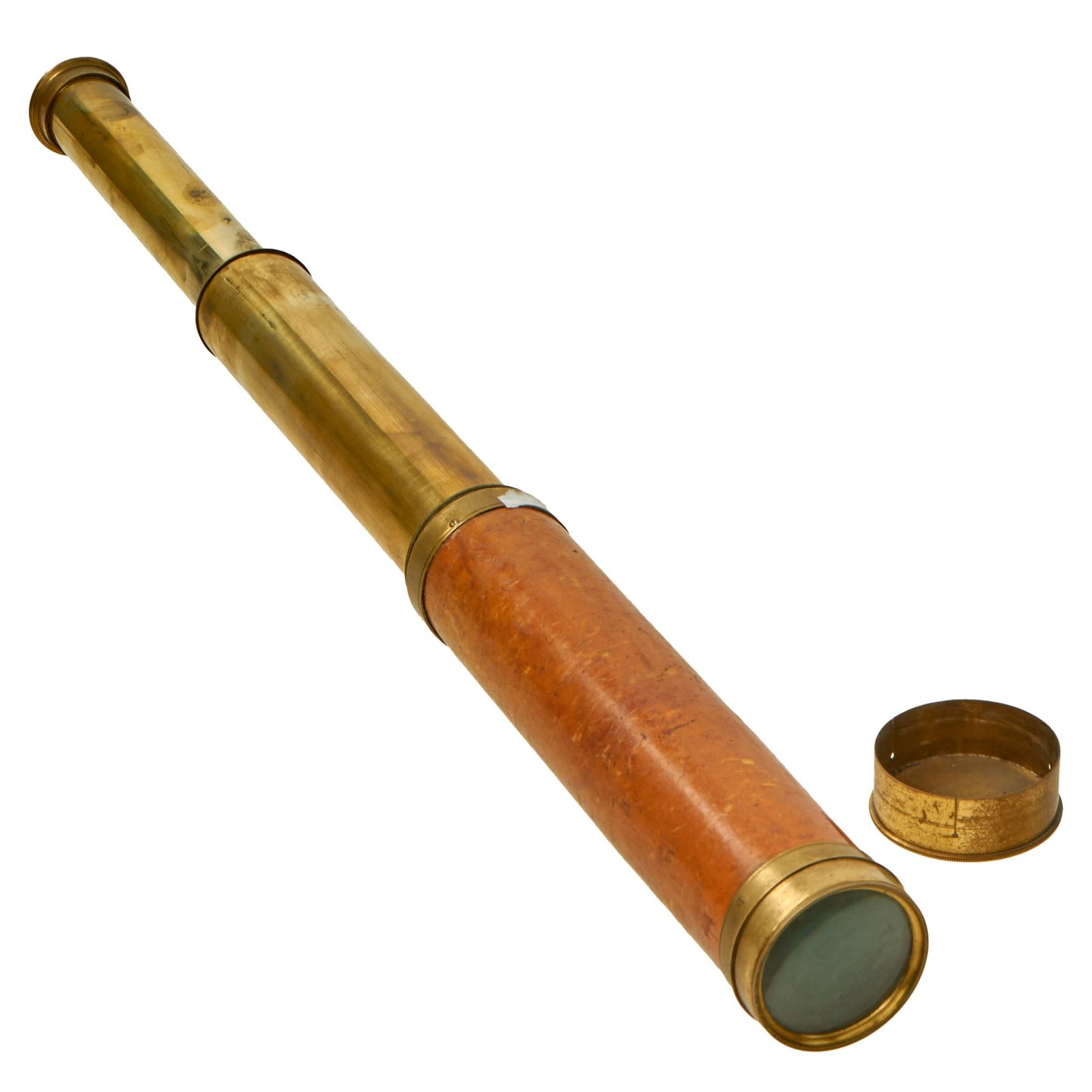 Buy Original British 2nd Boer War Named 5th Dragoon Guards Three Draw Brass Spotting Telescope Engraved to Major Ralph Legge Pomeroy - Author of 5th Dragoon Guards Regimental History | Original Firearms Antique For Sale