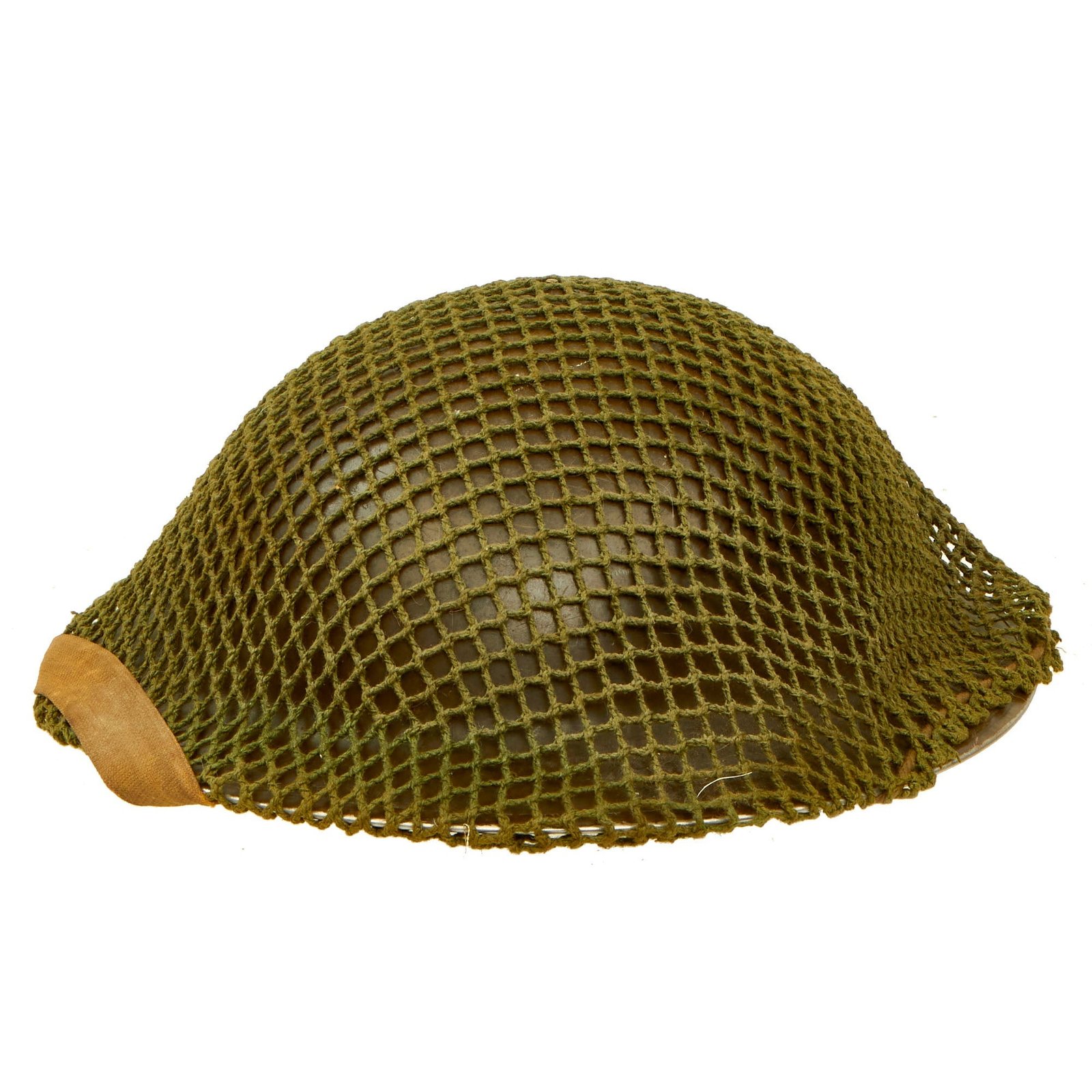 Buy Original Canadian WWII Brodie MkII Steel Helmet by Canadian Motor Lamp Company Complete with Helmet Net and Scrim - Dated 1942 | Original Firearms Antique For Sale