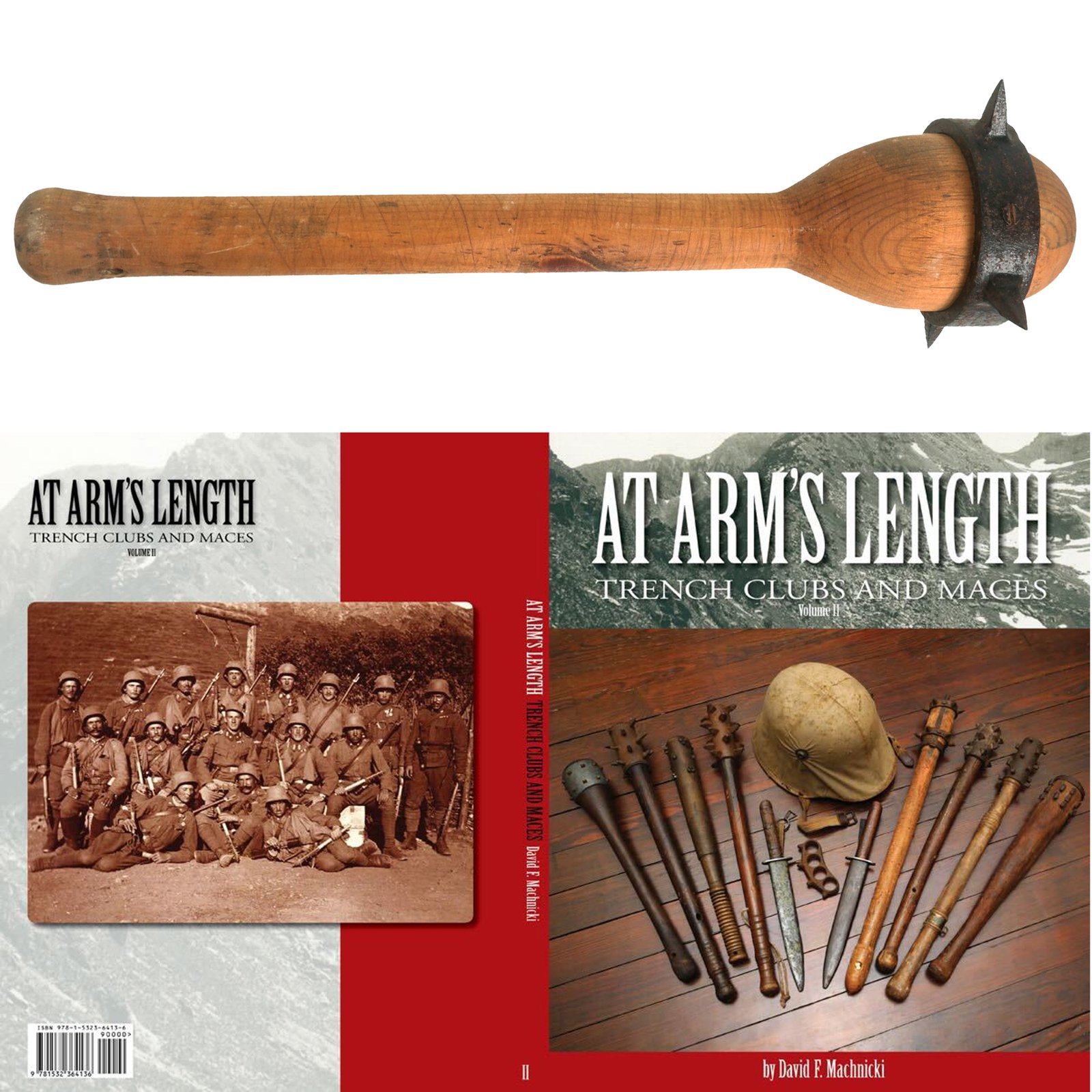 Buy Original Austro-Hungarian Trench Club with Four Spiked-Band - Collection of David F. Machnicki Author of At Arm's Length Series | Original Firearms Antique For Sale