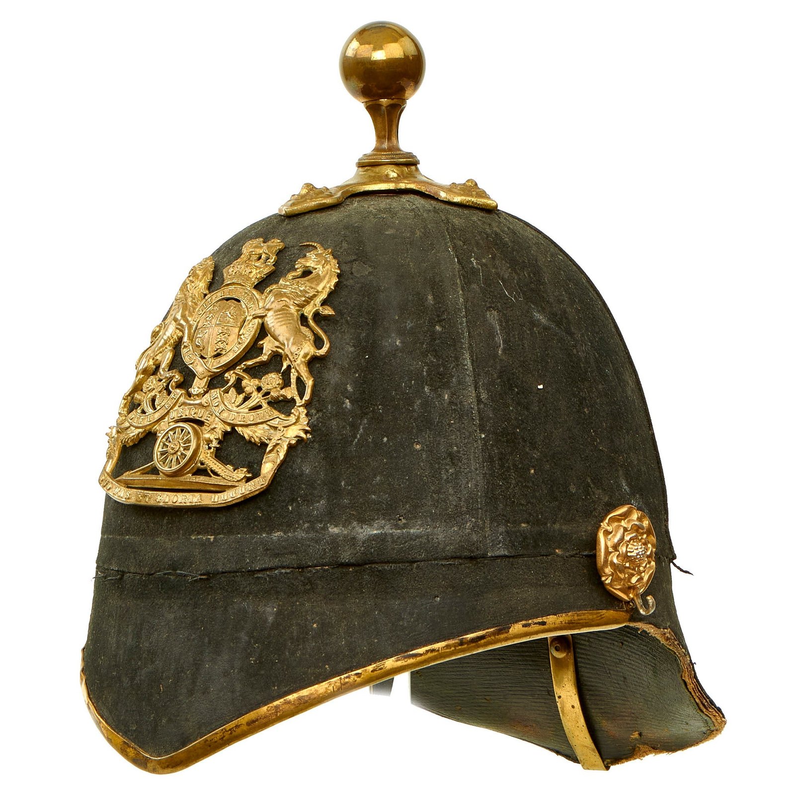 Buy Original British Victorian Army Artillery Officer Blue Cloth Dress Spike Helmet by Hawkes and Co - Pre-WWI | Original Firearms Antique For Sale