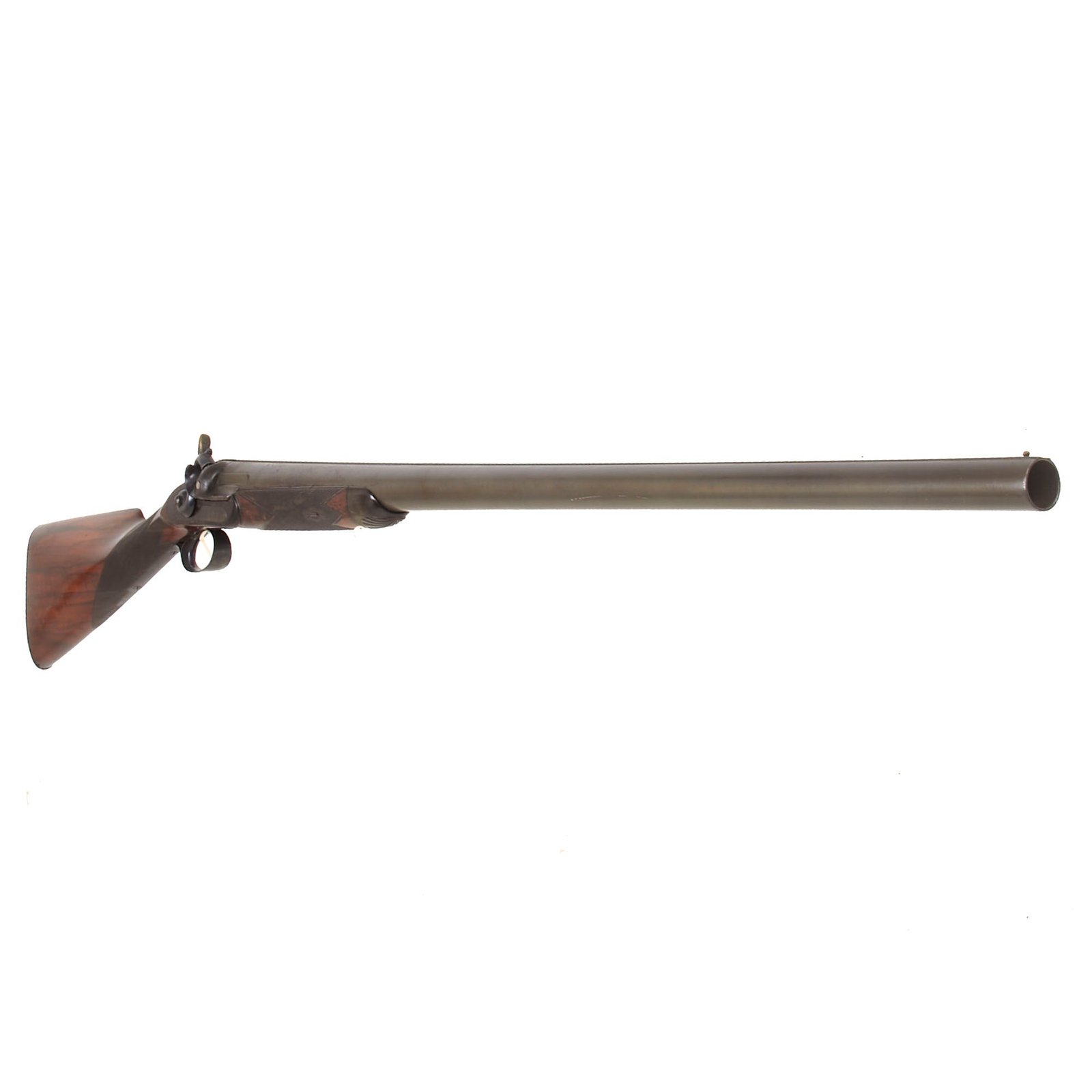Buy Original U.S. 10 Bore Single Barrel Percussion Fowling Piece by Joseph Tonks of Boston with British Barrel - Circa 1840 | Original Firearms Antique For Sale