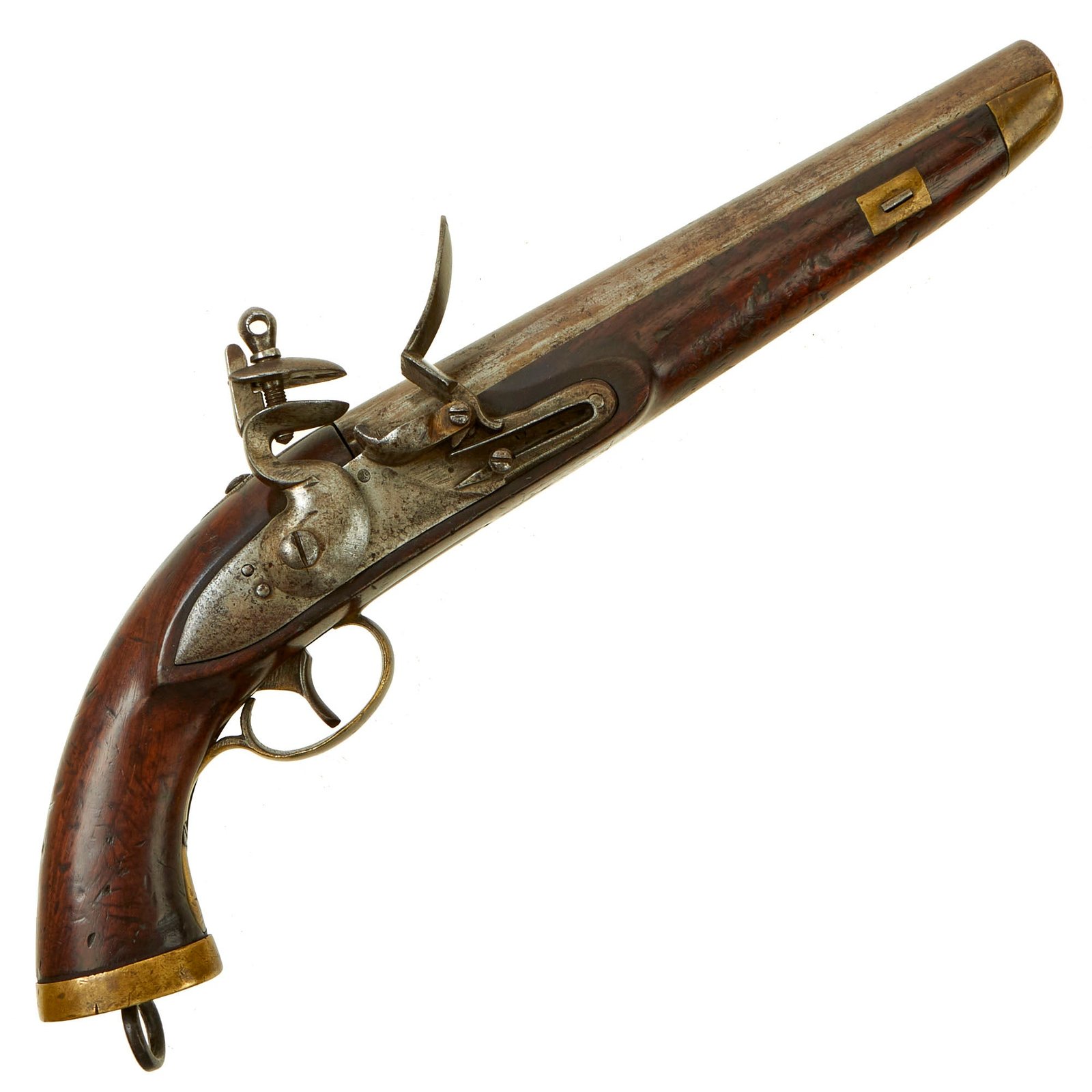 Buy Original Dutch Napoleonic Flintlock Naval Pistol marked to Ship Staaten Generaal, Antwerpen - circa 1790 | Original Firearms Antique For Sale
