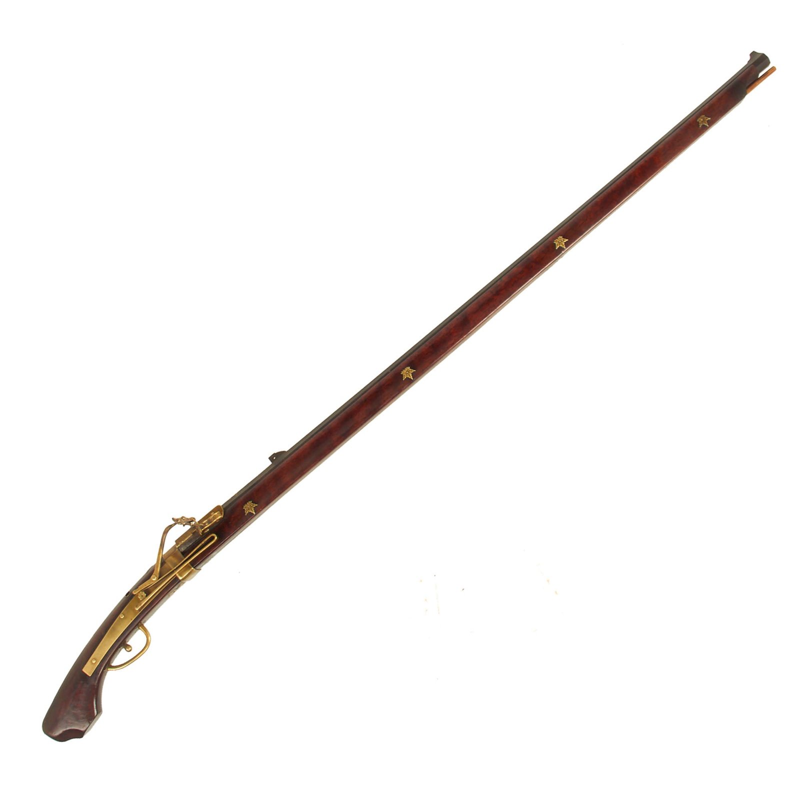 Buy Original Japanese Ornate Edo Period Matchlock Tanegashima Musket with Ball Trigger, Inlaid Barrel & Figured Stock | Original Firearms Antique For Sale