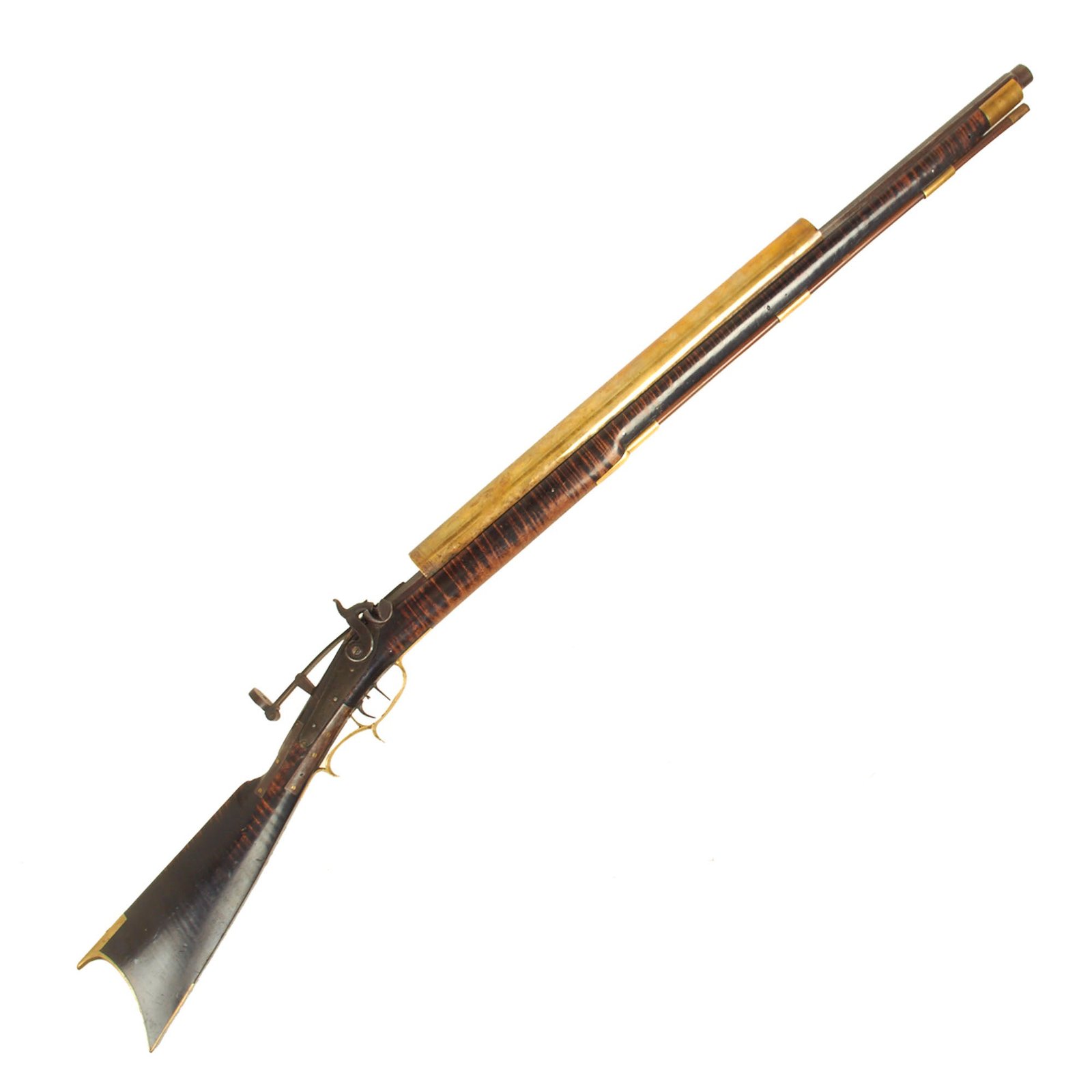 Buy Original U.S. Pennsylvania Percussion Target Rifle by William Craig of Pittsburgh with Brass Sun Shade & Set Trigger - Circa 1855 | Original Firearms Antique For Sale