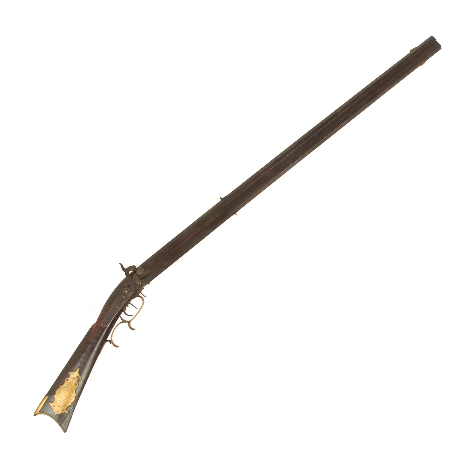 Buy Original U.S. Pennsylvania Swivel Breech Double Barrel Percussion Rifle with Set Trigger by J.S. Johnston - Circa 1855 | Original Firearms Antique For Sale