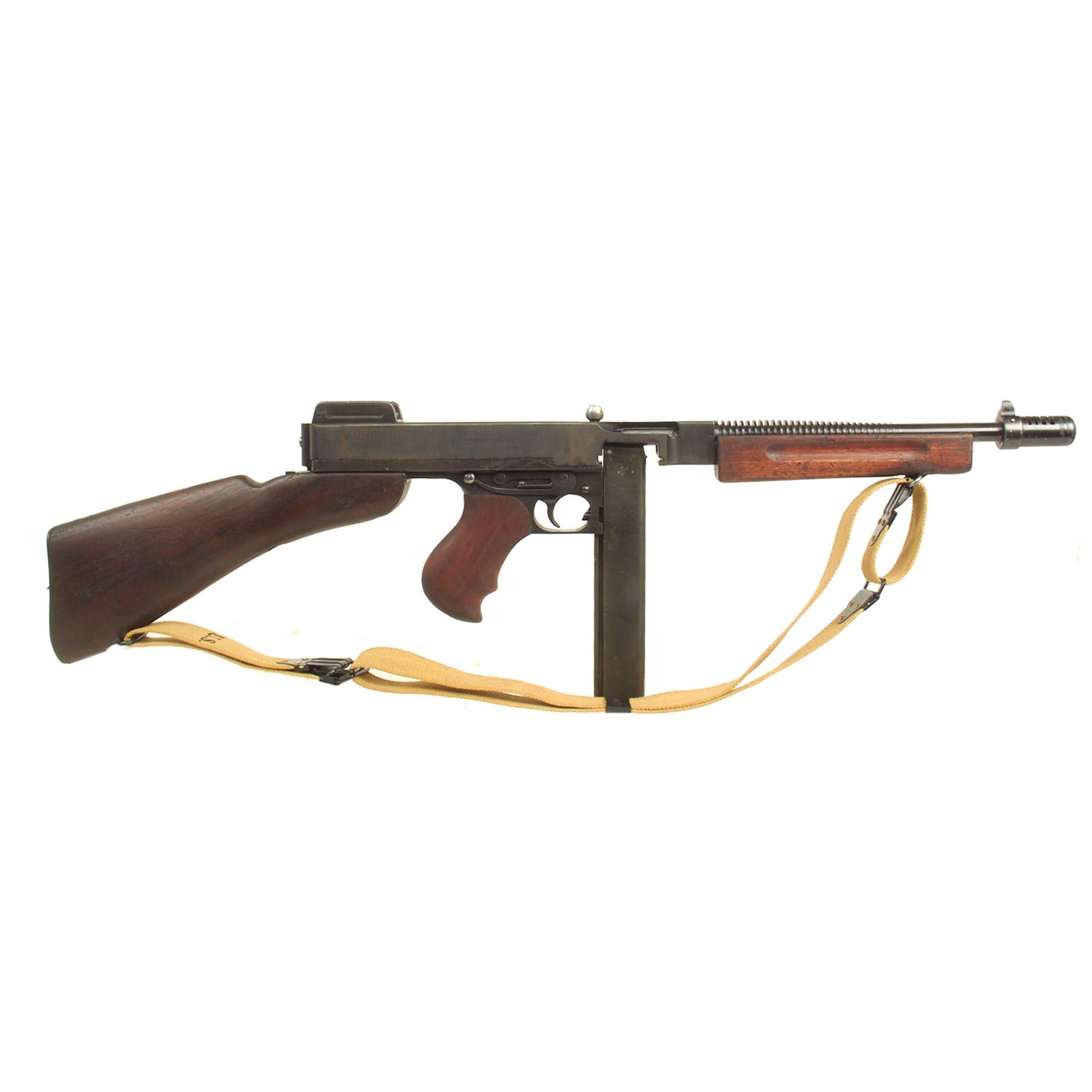 Buy Original U.S. WWII Thompson M1928A1 Display Submachine Gun Serial NO.S-315117 - Original WW2 Parts | Original Firearms Antique For Sale