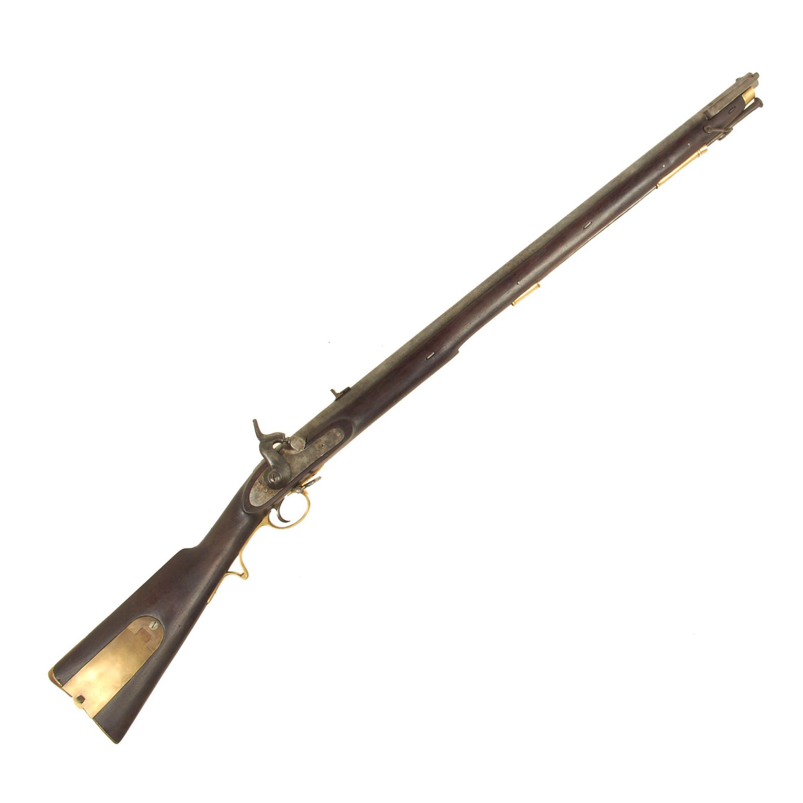 Buy Original British P-1847 2nd Pattern Side Action Lock Brunswick 2-Groove Percussion Rifle with British Proofs | Original Firearms Antique For Sale
