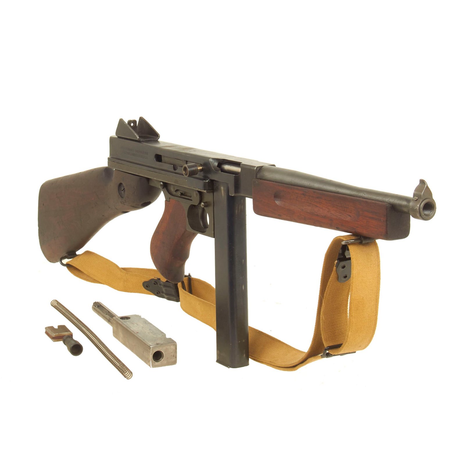 Buy Original U.S. WWII Thompson M1A1 Display Submachine Gun by Auto Ordnance Serial 253744 with Internal Components | Original Firearms Antique For Sale