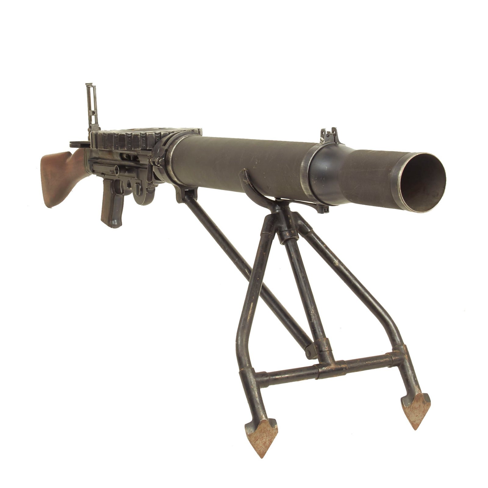 Buy Original British WWI U.S. Made Savage .303 Lewis Gun Display Light Machine Gun with Field Mount | Original Firearms Antique For Sale