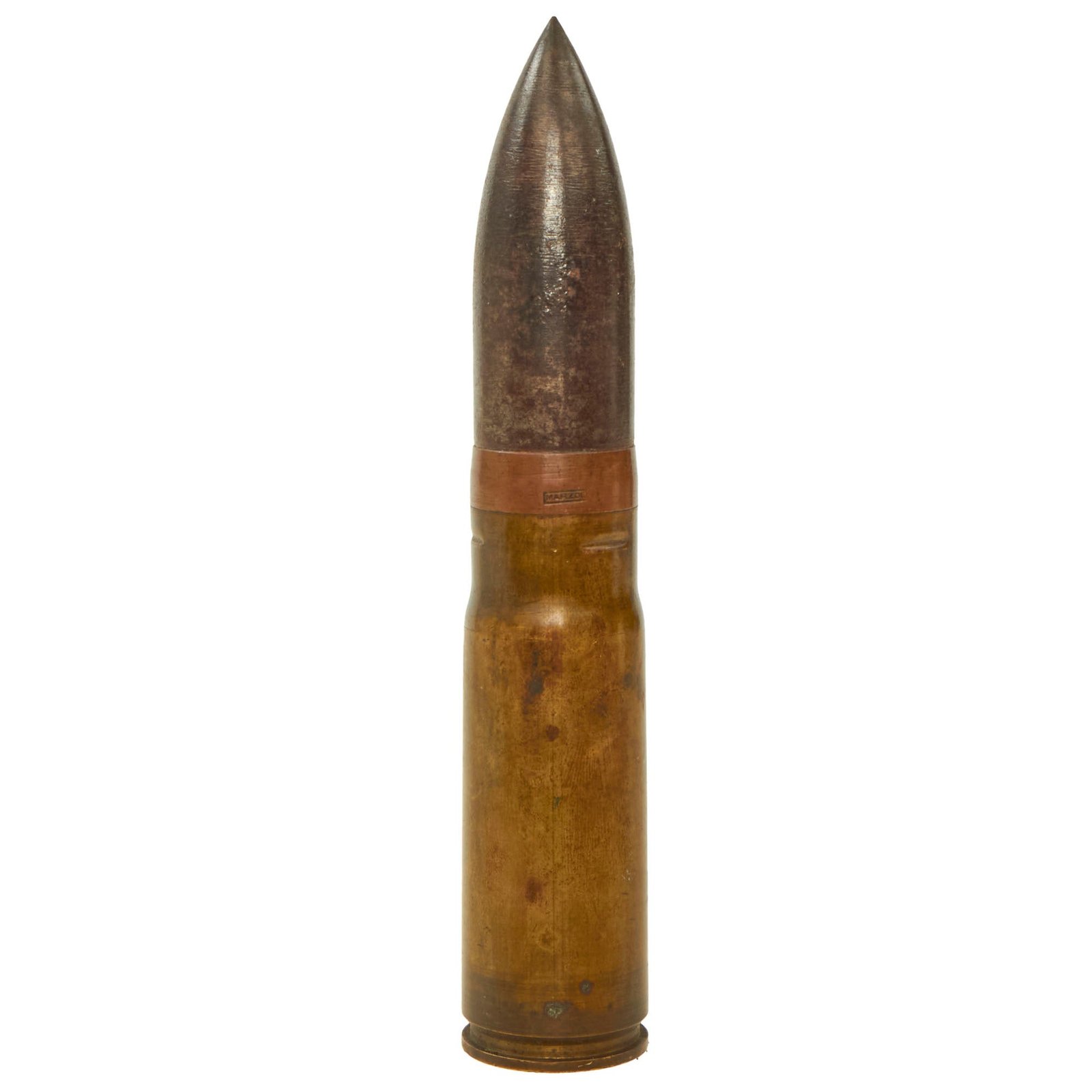 Buy Original Italian WWI Inert 25.4 x 87mm 1” Cartridge For The FIAT-Revelli 25.4mm M1917 Automatic Cannon | Original Firearms Antique For Sale