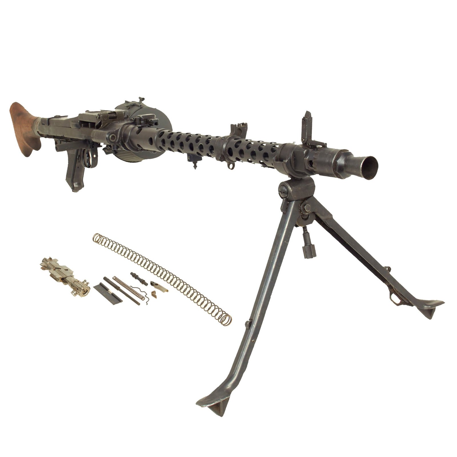 Buy Original German WWII Early Pattern MG 34 Display Machine Gun by Rheinmetall-Borsig AG with Basket Belt Carrier | Original Firearms Antique For Sale